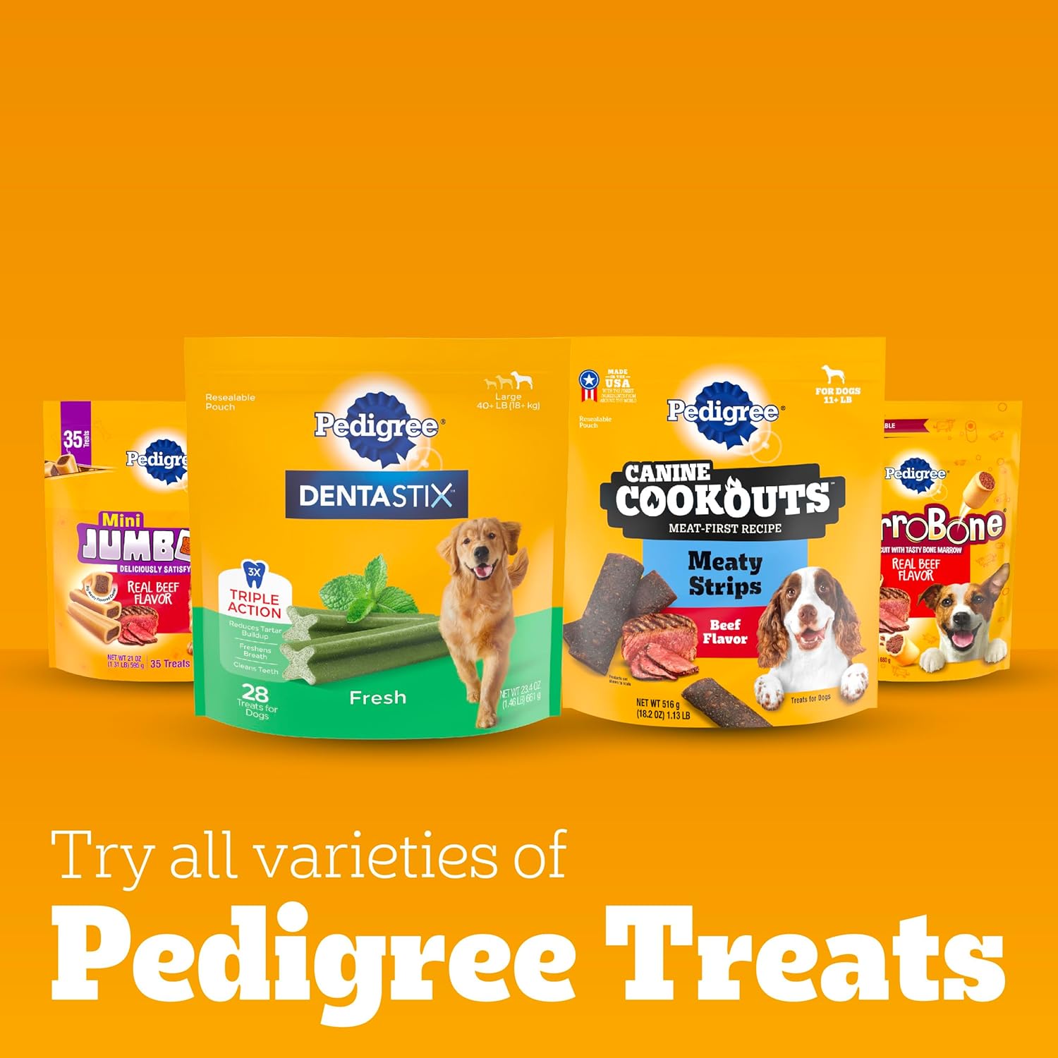 Pedigree Dentastix Large Dog Dental Treats Beef Flavor Dental Bones, 1.67 lb. Pack (32 Treats)
