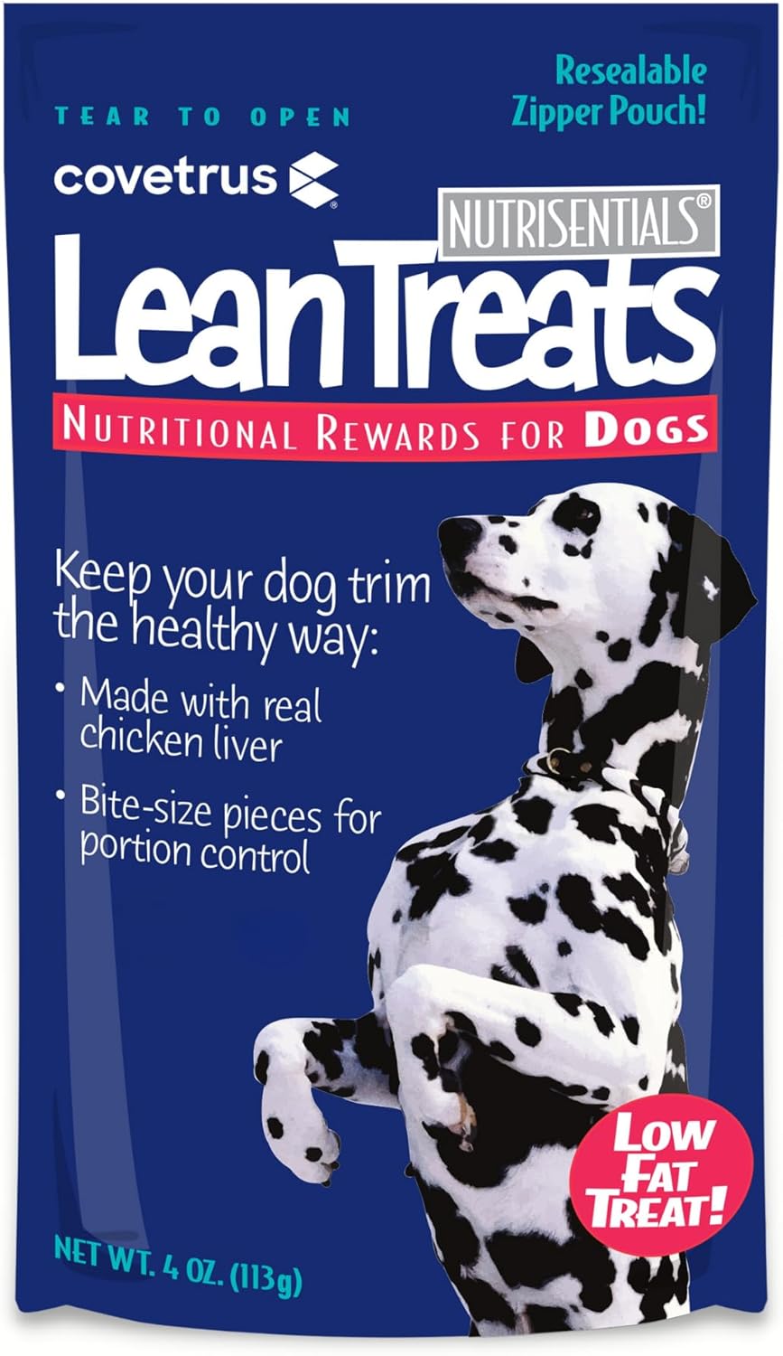 Nutrisential Lean Treats for Dogs – Soft Dog Treats for Small & Medium Dogs – Nutritional Low Fat Bite Size K9 Treats – Chicken Flavor – 10 Pack – 4oz