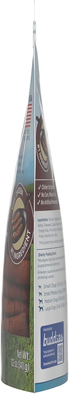 Blue Buffalo Nudges Homestyle Natural Dog Treats, Chicken and Pork, 12oz Bag