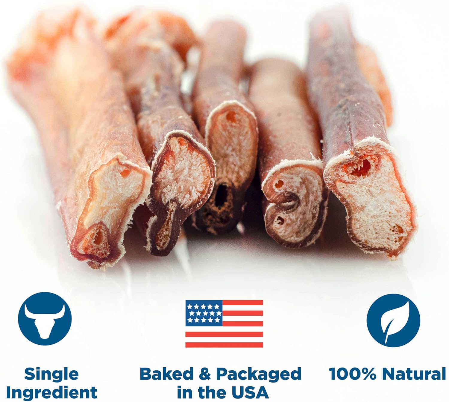 Best Bully Sticks 6 Inch Thick Bully Sticks for Dogs – 5 Count (Pack of 1) – All-Natural, Grass-Fed Beef, Single Ingredient, Grain and Rawhide Free – Large Breeds