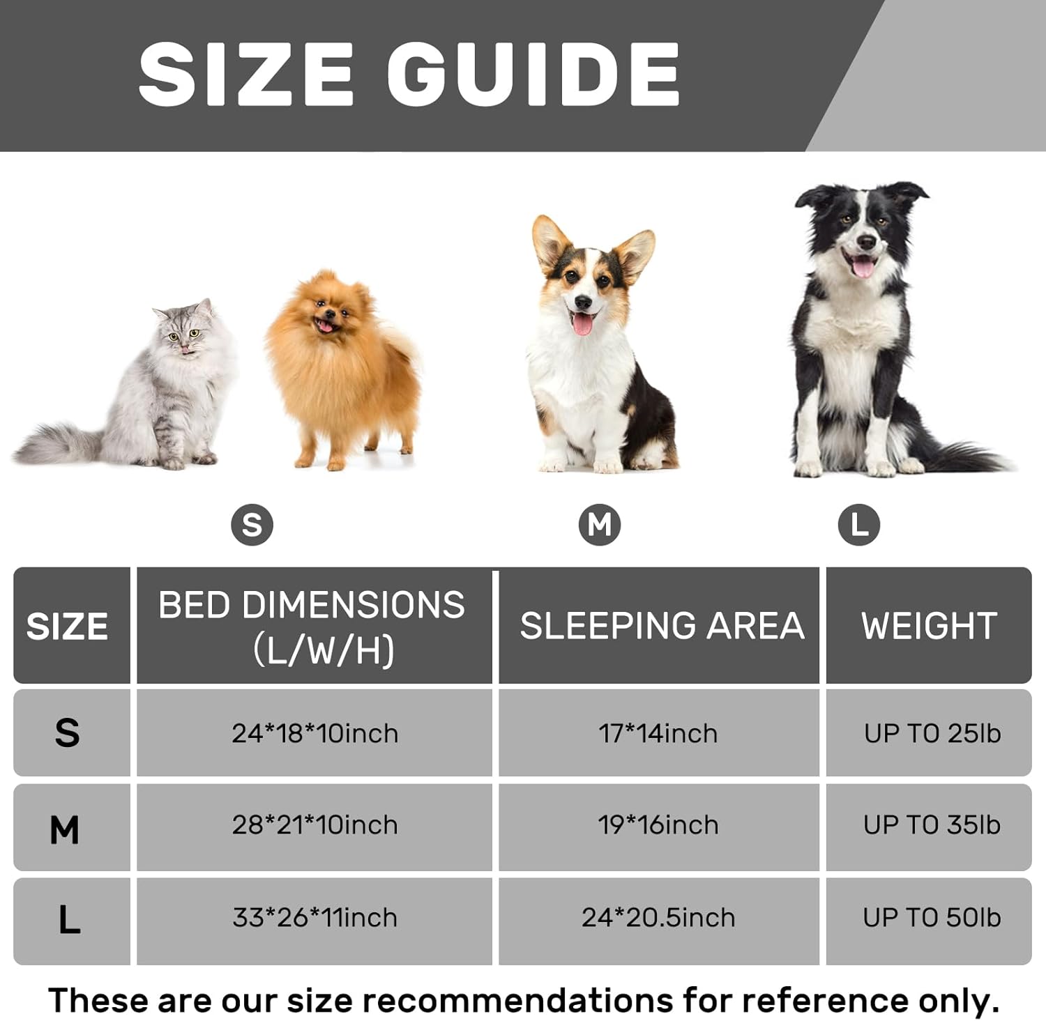 Hollypet Fluffy Plush Dog Cat Pet Couch Soft Calming Sofa Bed for Medium Small Cats and Dogs, Gray, M