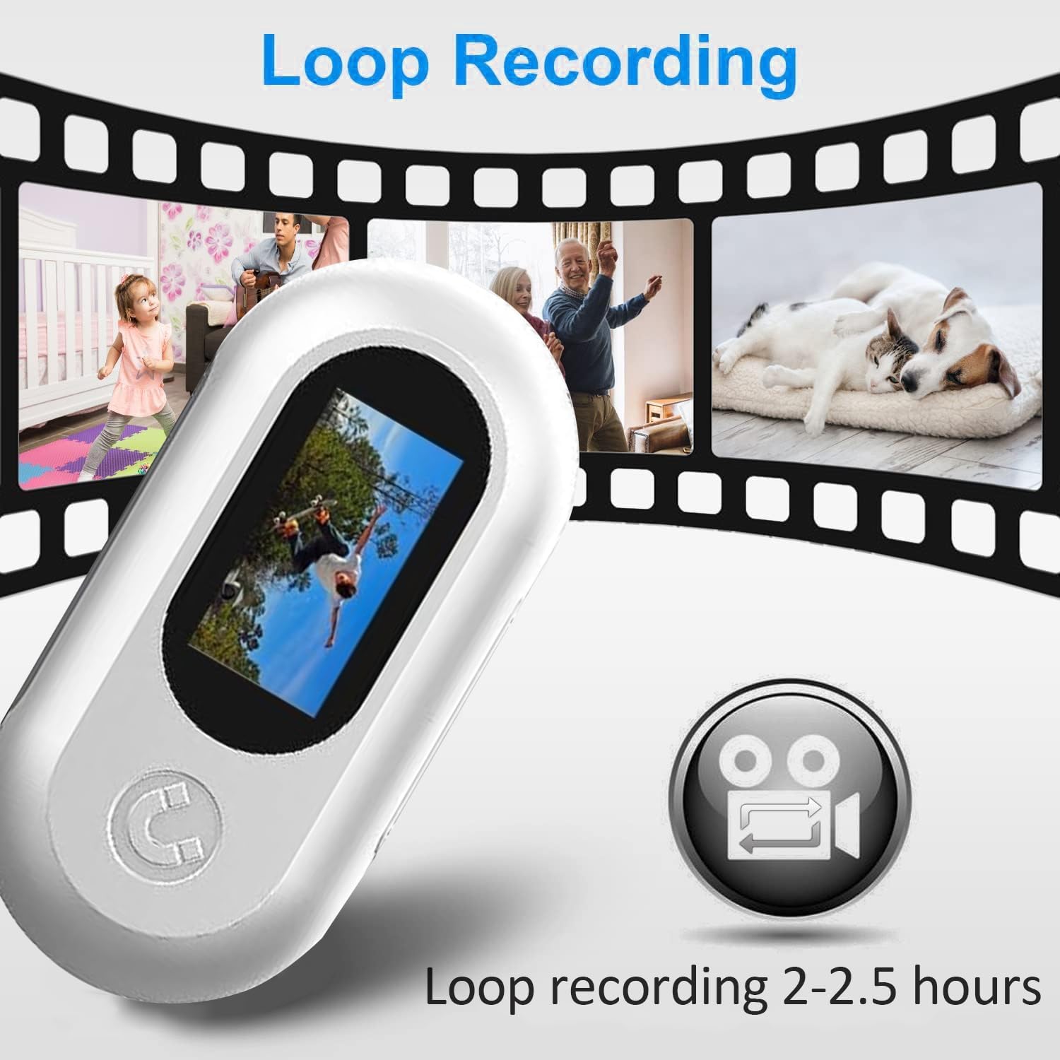ehomful HD 1080P Cat Camera Collar with Video Record Wireless Mini Sport cam,Small Action Cameras,Body Camera for Pet Supplies/Stuff,Outdoor/Inoor Birthday Gift No WiFi