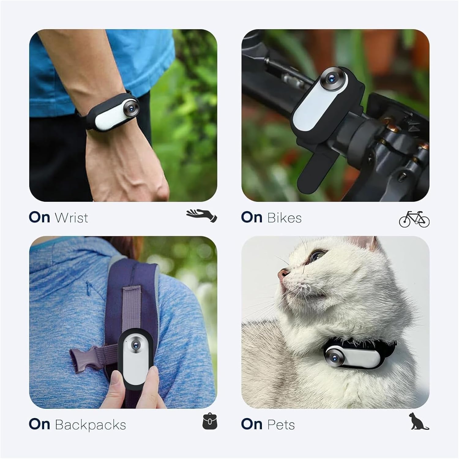 128GB Cat Camera Collar,1080P Collar Camera Mini Body for Pets, Action Recorder for Cats and Dogs,Dog Tracker Cam Collar Outdoor/Indoor,Birthday Gift for Pets Upgrade