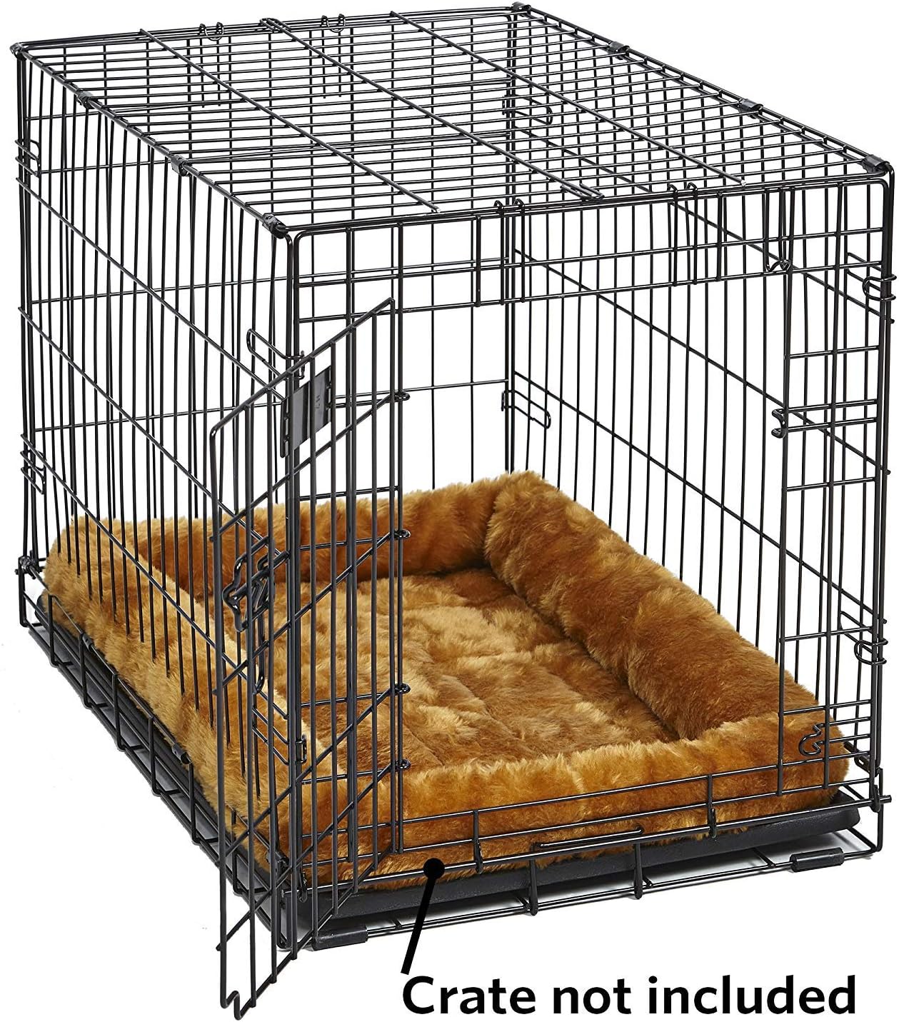 MidWest Homes for Pets Cinnamon 18-Inch Pet Bed w/ Comfortable Bolster | Ideal for Small Breeds & Fits an 18-Inch Crate | Easy Maintenance Machine Wash & Dry