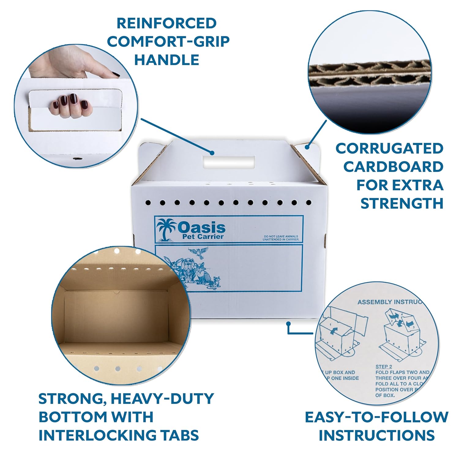 Disposable Cardboard Pet Carrier 12/Case