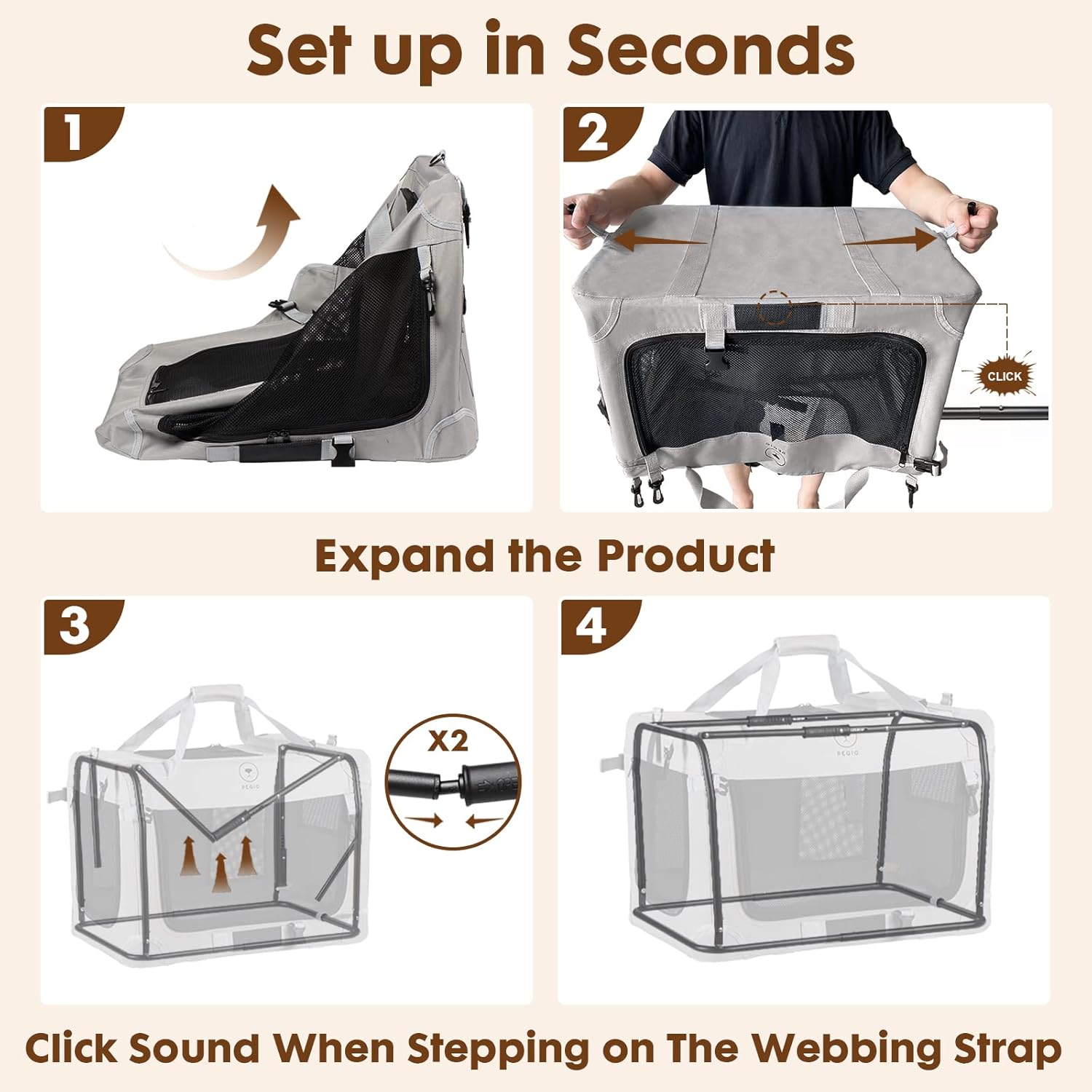 Extra Large Cat Carrier for 2 Cats, Portable Soft Sided Large Pet Carrier for Traveling, Indoor and Outdoor Uses, 24″×16″×16″