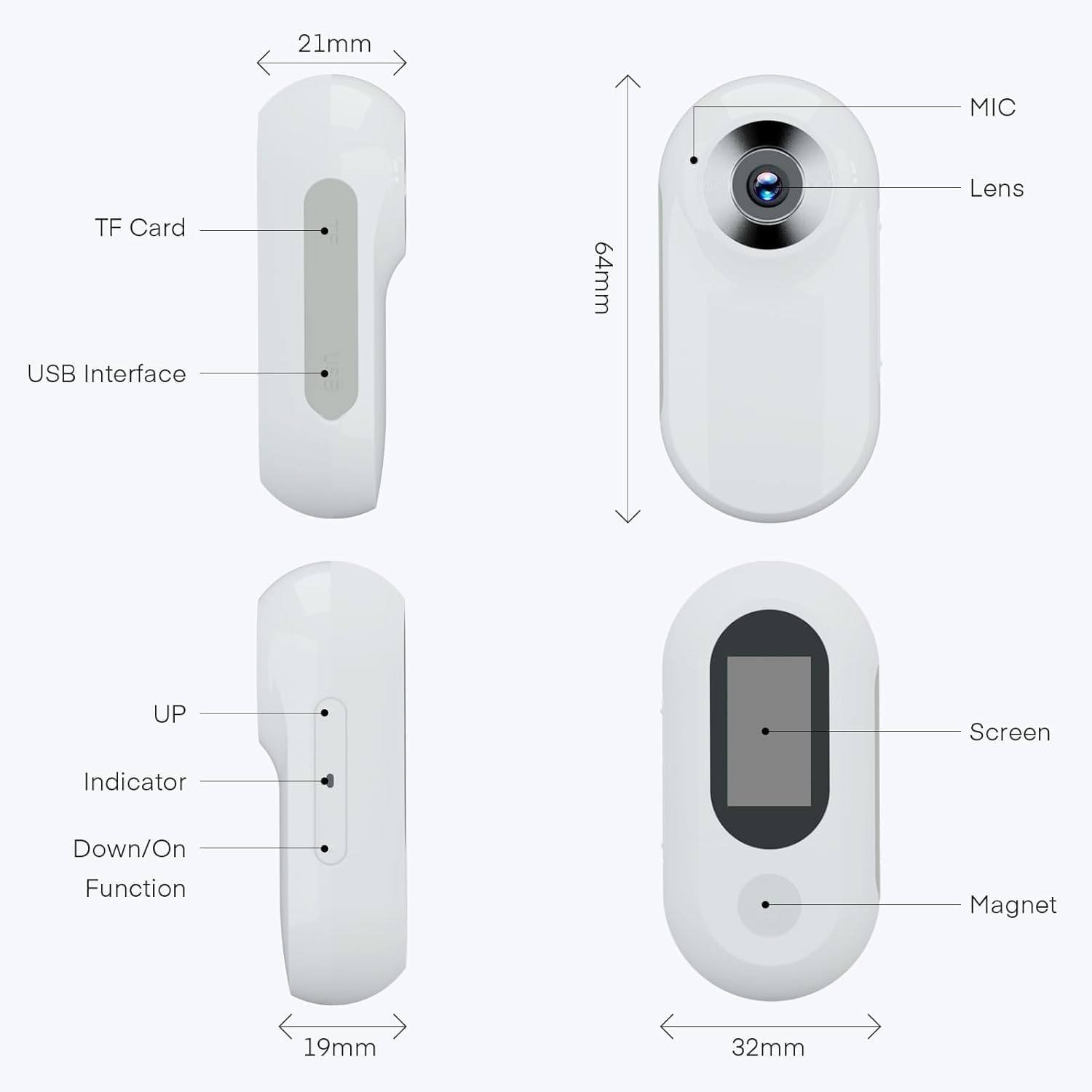 1080P Cat Camera Collar,128GB Mini Body Camera for Pets, Action Recorder for Cats and Dogs, Dog Tracker Cam Collar Outdoor/Indoor, Birthday Gift for Pets