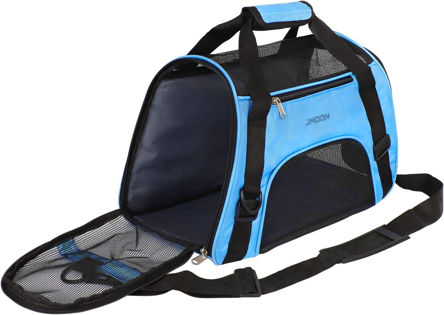 JMOON Soft-Sided Pet Carrier Bag – Airline Approved for Cats and Dogs – Foldable Comfort Travel Carrier