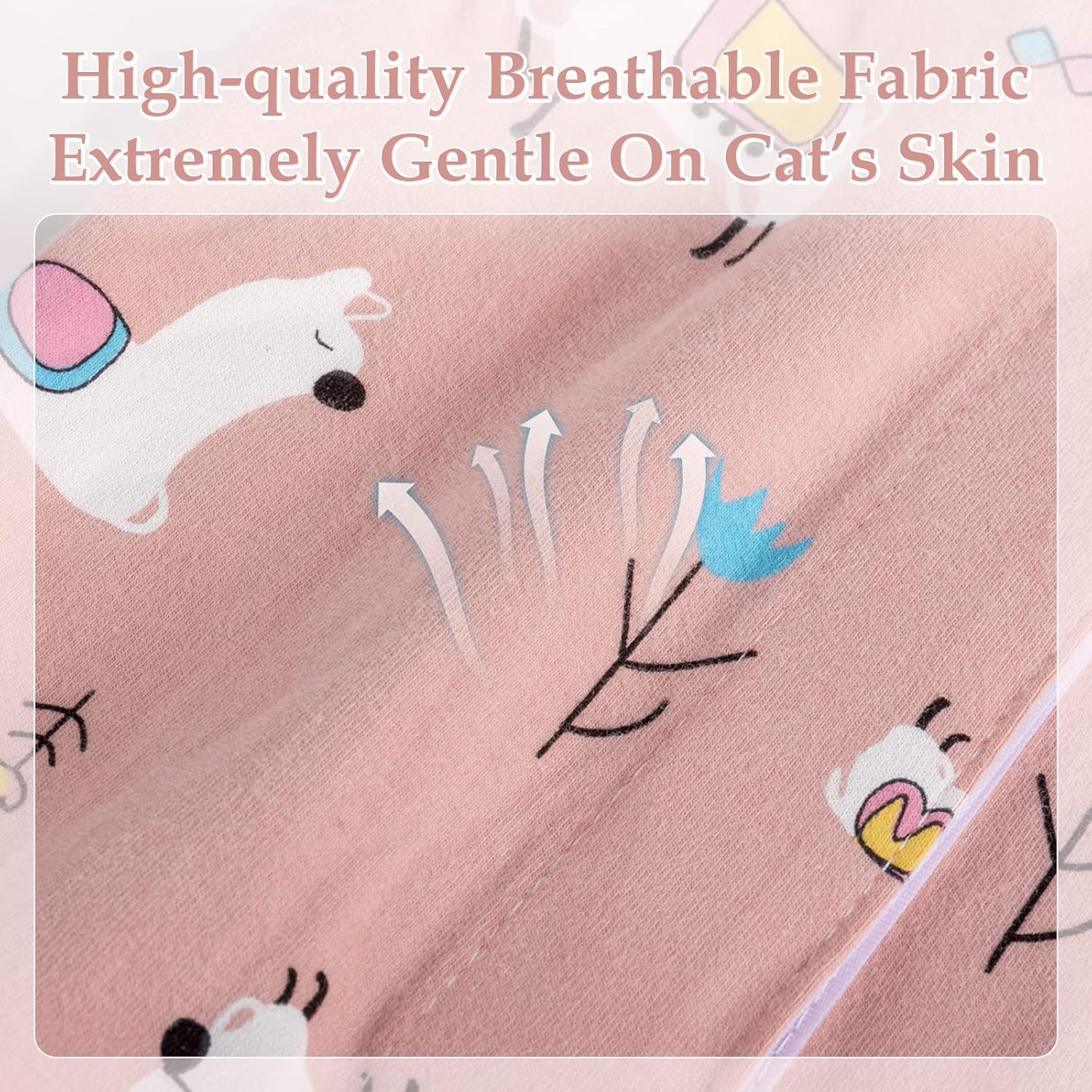 ANWA Cat Recovery Suit – Breathable Cat Onesie for Cats After Surgery Female, Kitten Surgery Recovery Suit Female Abdominal Wounds
