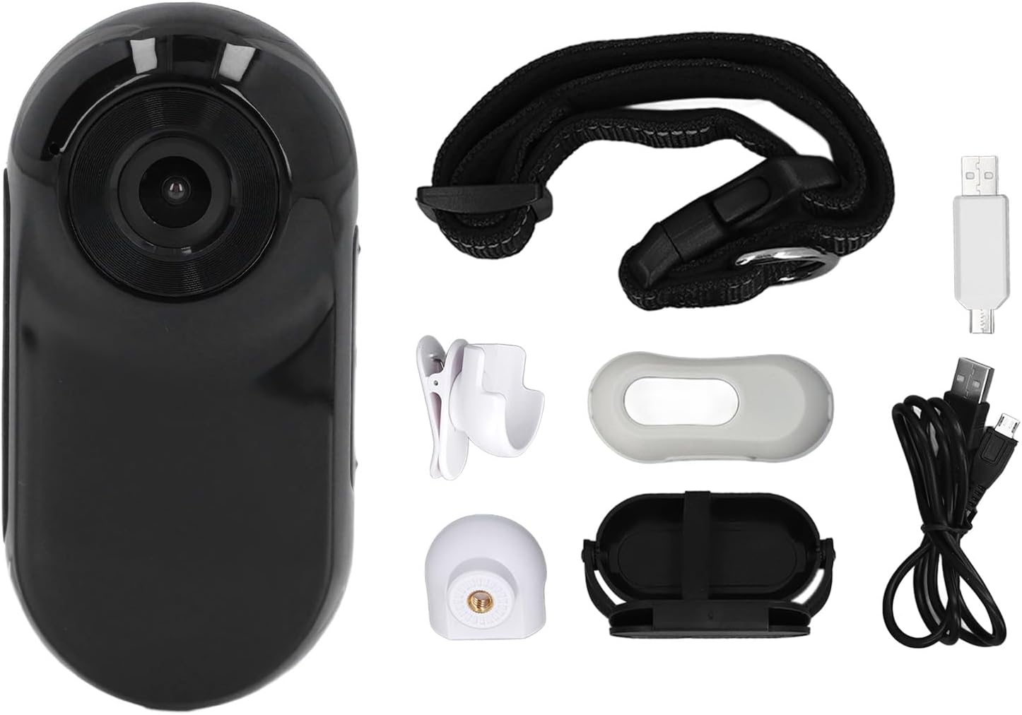 Cat Video Camera,Pet Collar Camera 120 Deg Lens OTG Connection Video Recording Adjustable Magnetic Cat Sport Camera for Outdoor 1920x1080P (Black)