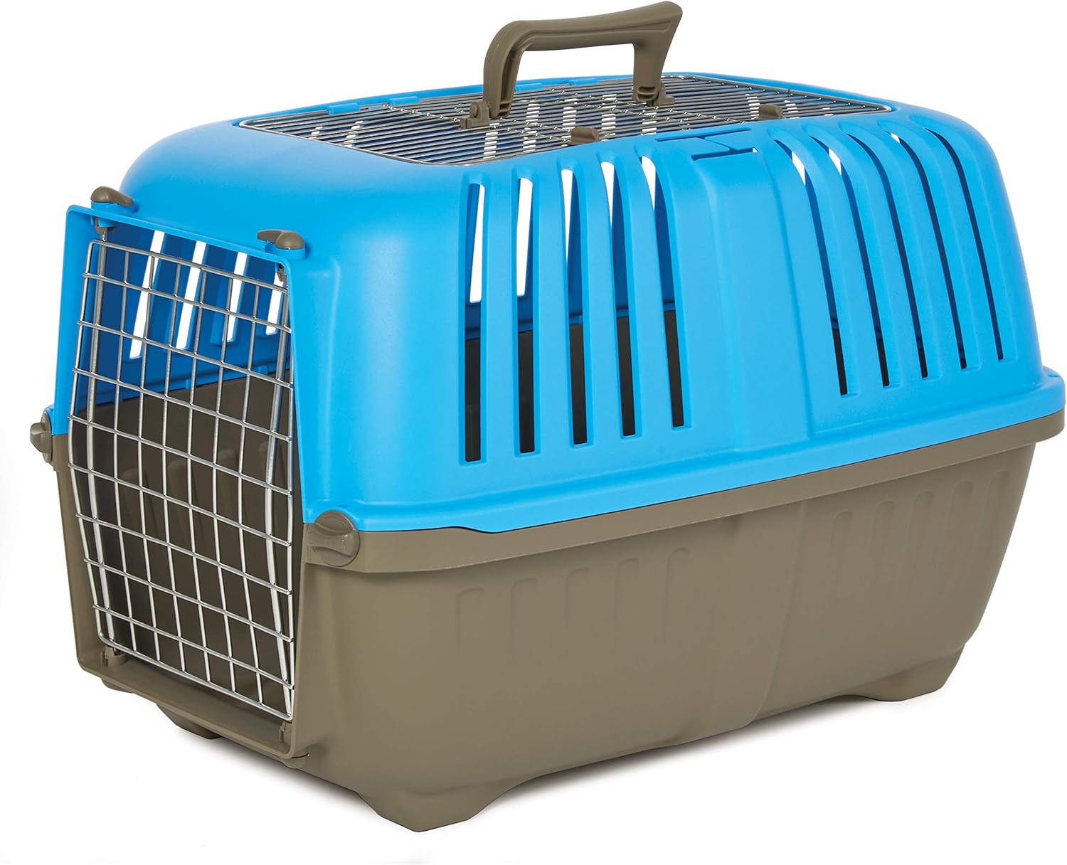 MidWest Homes for Pets Spree Travel Pet Carrier, Dog Carrier Features Easy Assembly and Not The Tedious Nut & Bolt Assembly of Competitors, Ideal for Small Dogs & Cats, Blue, 24-Inch, Top Door