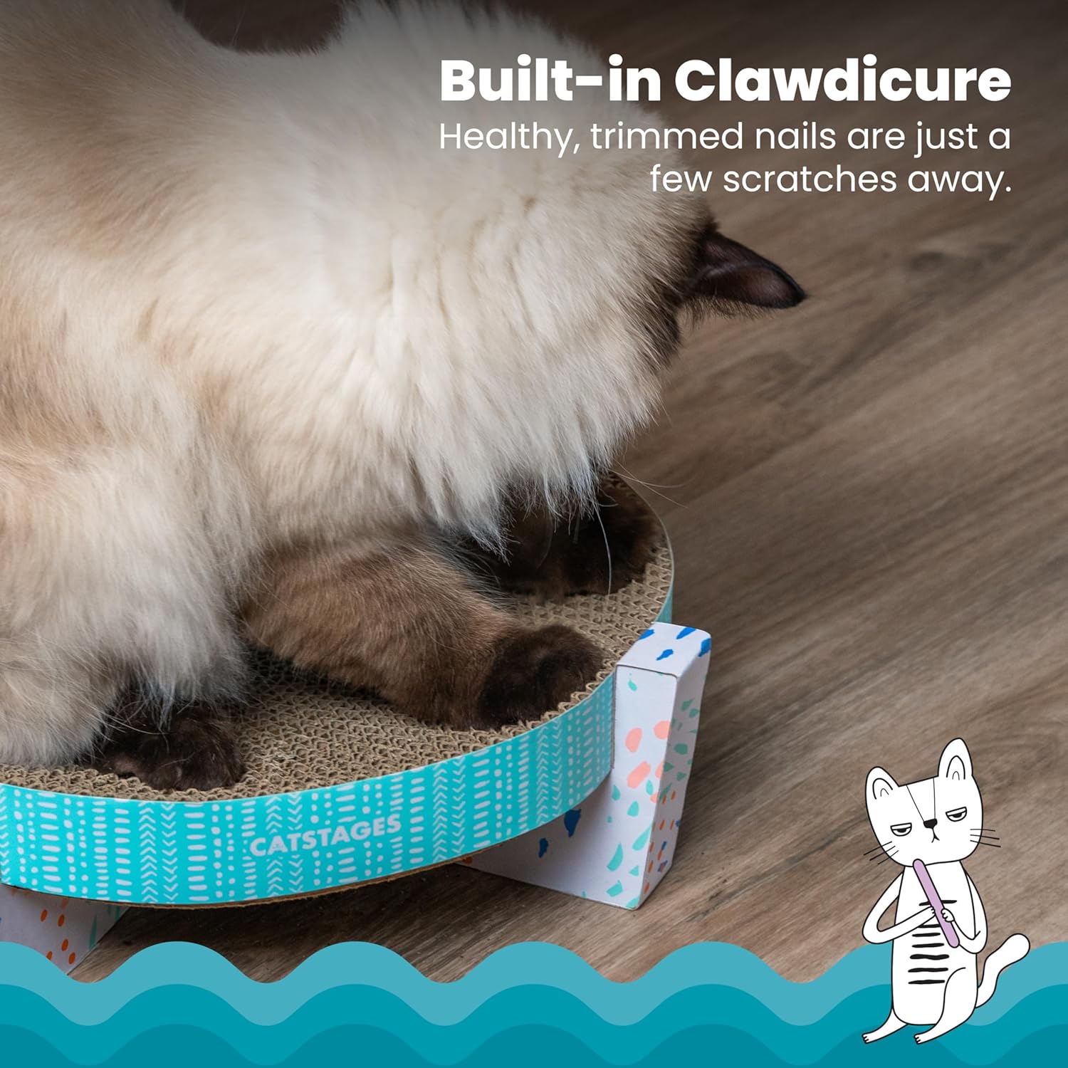 Catstages Scratch, Snuggle & Rest Corrugated Cat Scratcher With Catnip (packaging may vary)