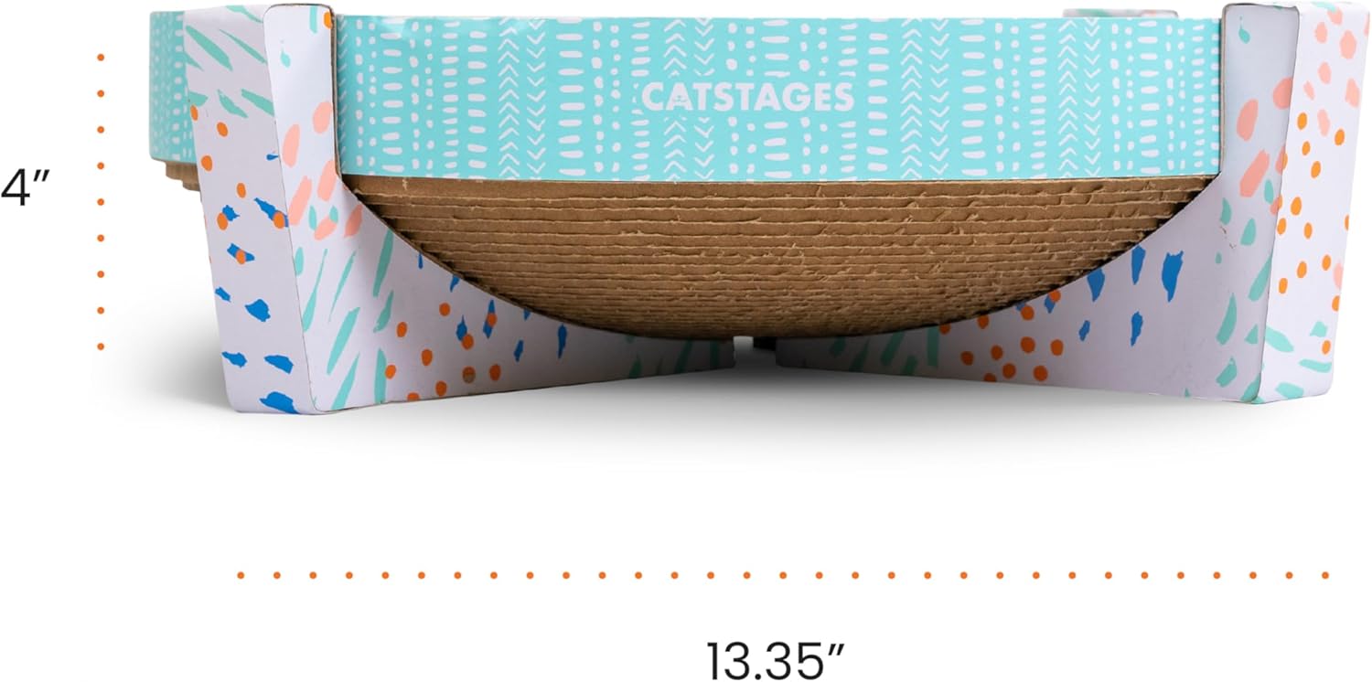 Catstages Scratch, Snuggle & Rest Corrugated Cat Scratcher With Catnip (packaging may vary)