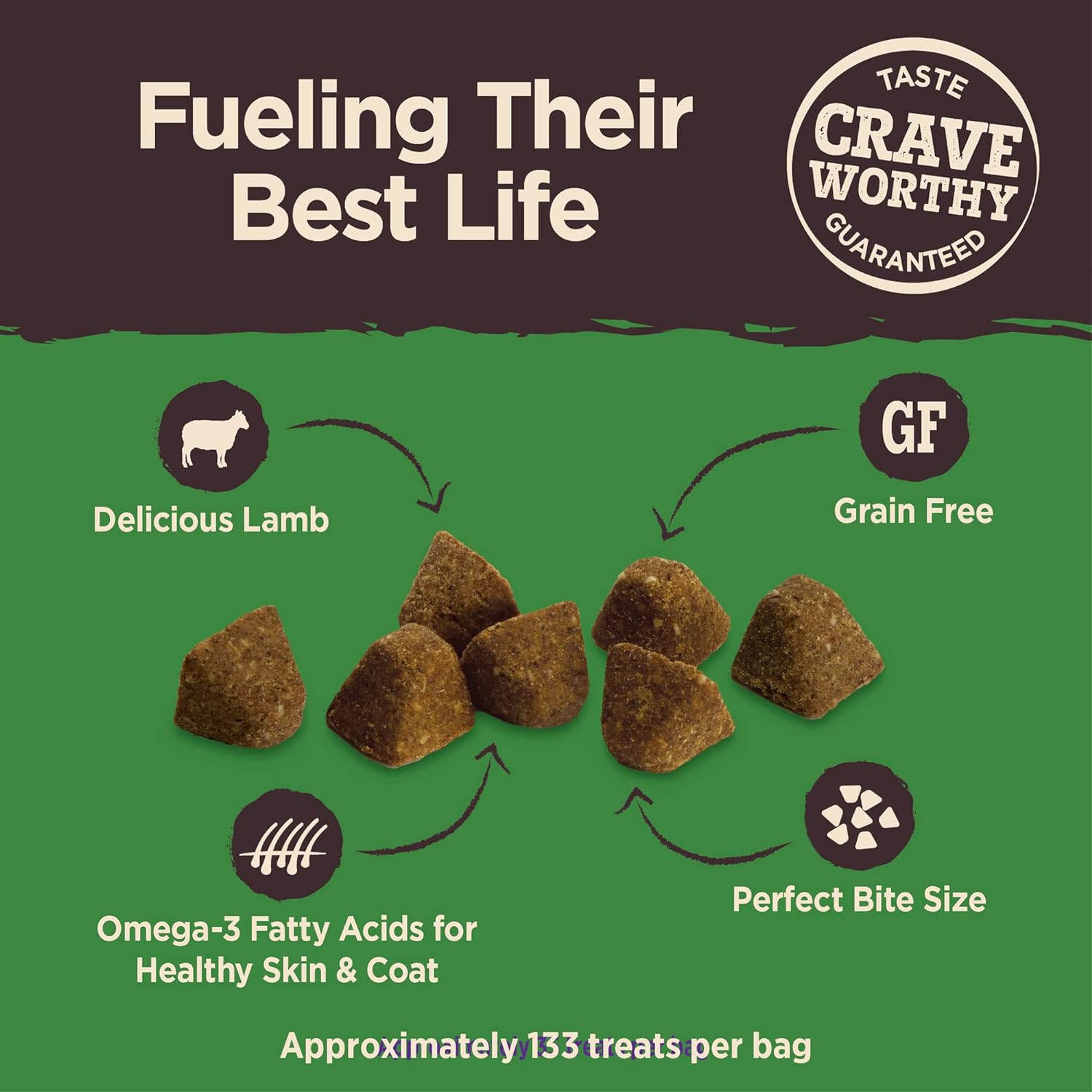 Wellness CORE Tiny Trainers Dog Treats, Natural, Training Treat, Grain Free, Lamb & Apple (6 Ounce Bag)
