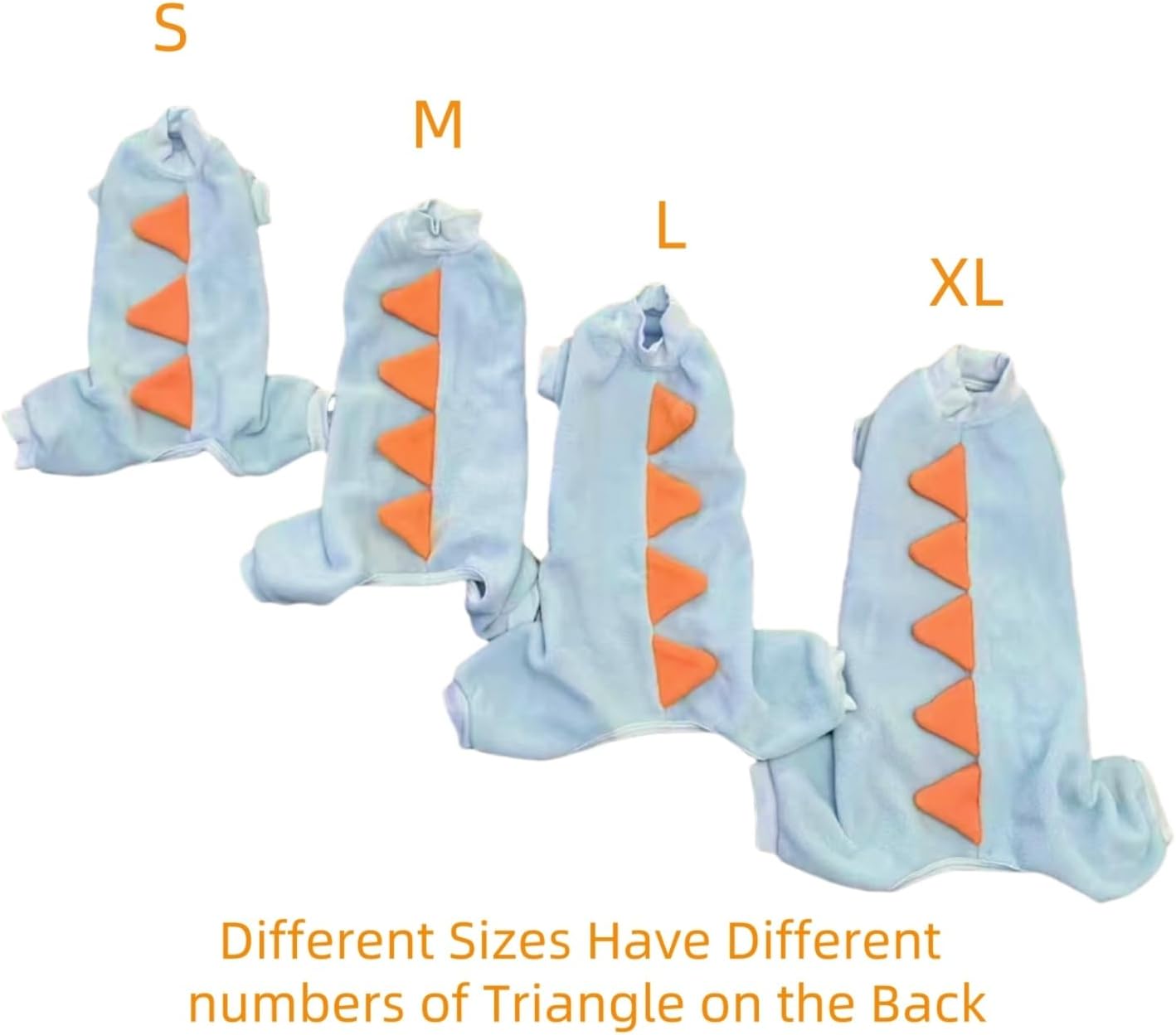 Four Leg Dinosaur Sphynx Cat Clothes Pjamas Hairless Cat Warm Polar Fleece Jumpsuit Elastic Pet Clothes for Sphynx Cat Surgery Recovery Suit Hairless Cat Shirt for Devon, Cornish (SkyBlue, Large)
