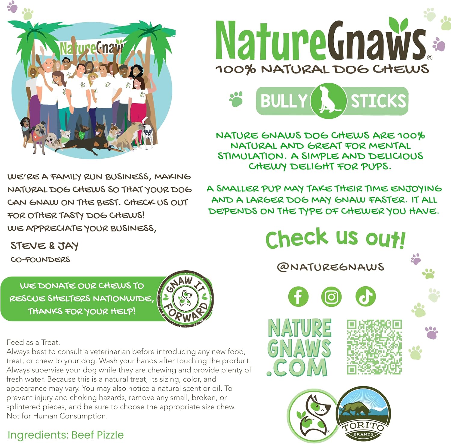 Nature Gnaws Bully Stick Springs for Dogs 7-8″ (6 Count) – Long Lasting for Aggressive Chewers – Natural Curly Beef Dog Chew Bones – Rawhide Free