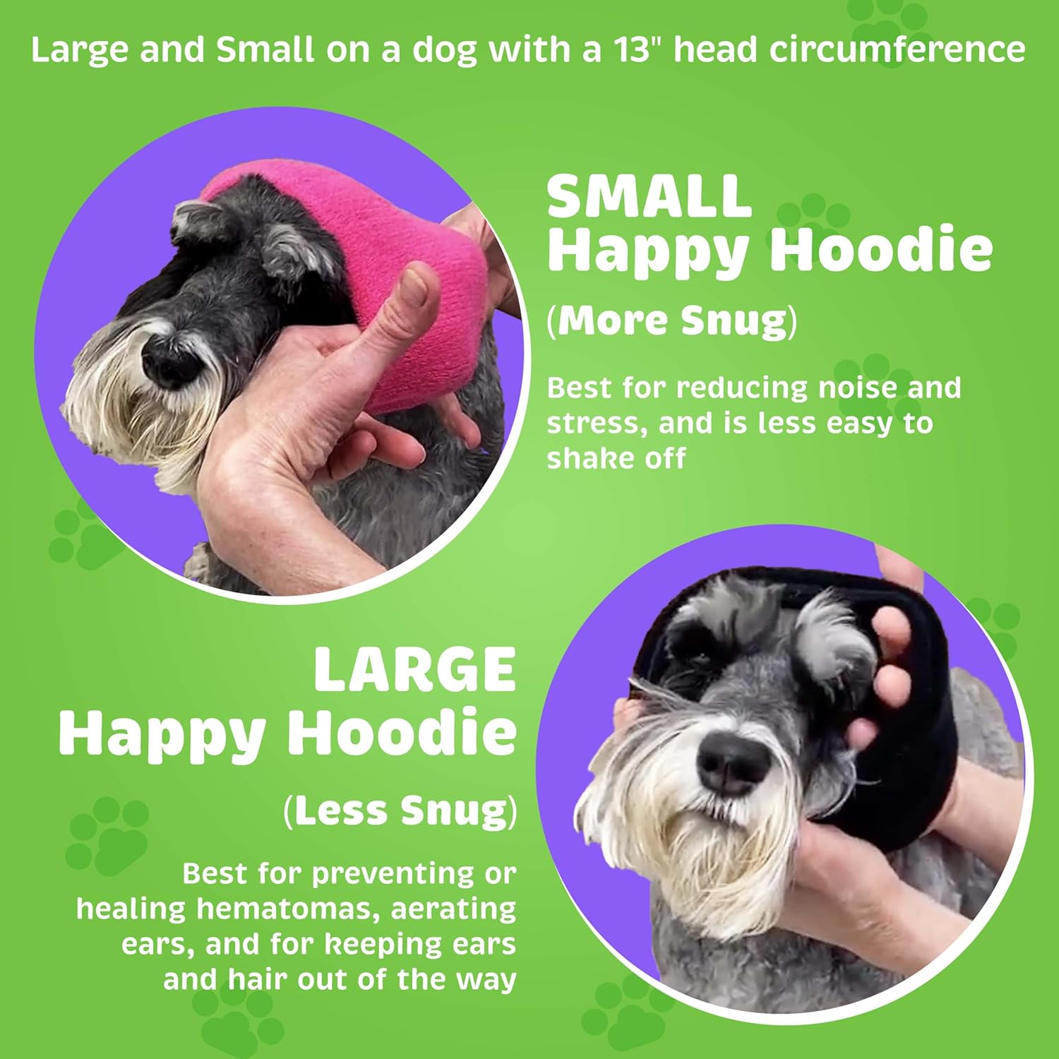 Happy Hoodie The Original Dog & Cat Calming Band, Anxiety Relief/Noise Protection-Grooming-Thunder-Fireworks (XS, Pink)