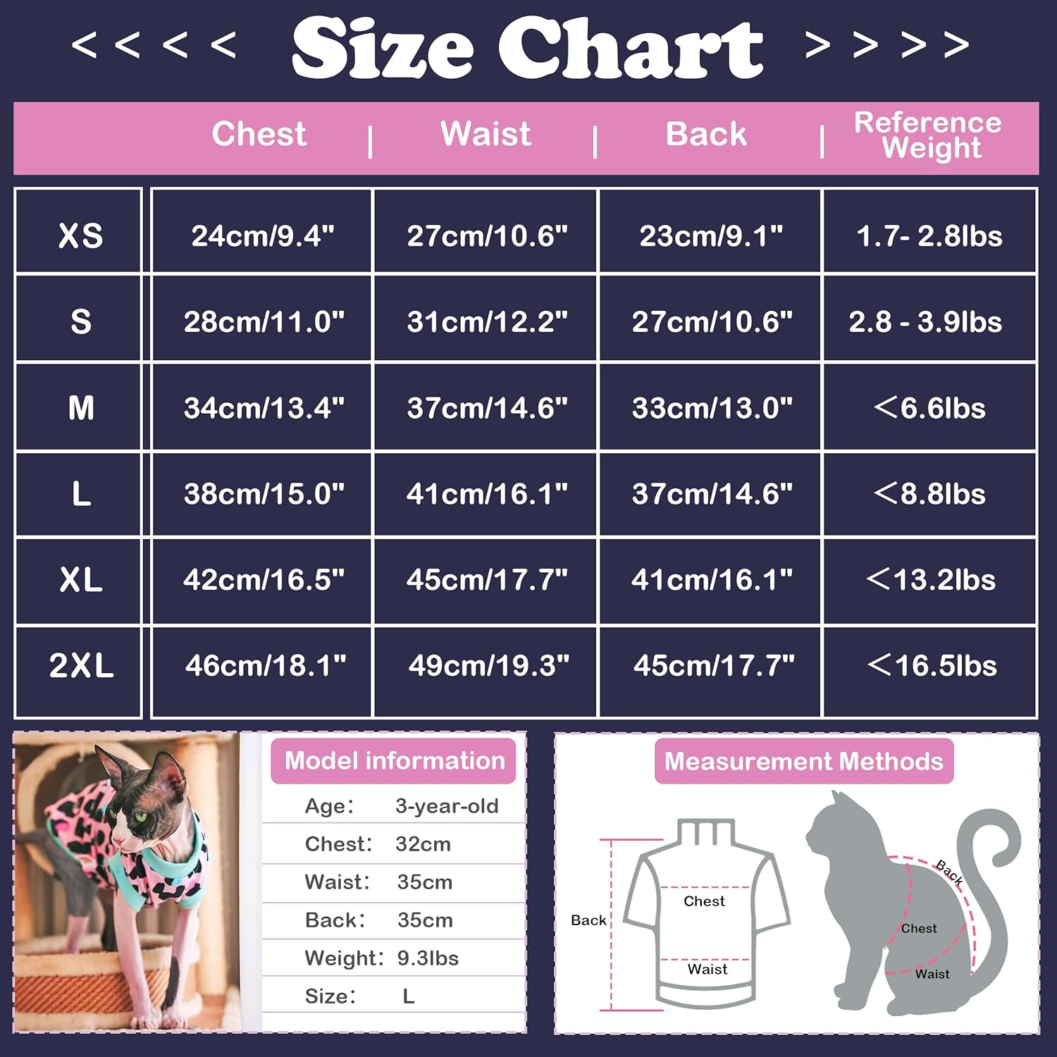 PUMYPOREITY Sphynx Cat Clothes, Stretchy Cat Sweater, Soft Hairless Cats Shirt, Pullover Cat Pajamas, Cat Turtleneck for Sphynx Cornish Rex, Devon Rex, Pink, M