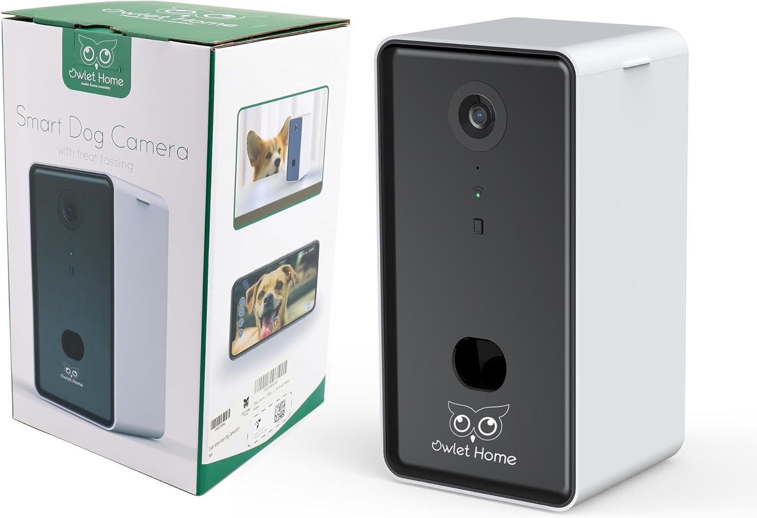 Pet Camera with Treat Dispenser/Tossing for Dogs/Cats, Smart Dog/Cat Camera, Free App, 2.4G & 5G WiFi, 1080P HD Live Video, Auto Night Vision, 2-Way Audio, Motion Alert, No Monthly Fee