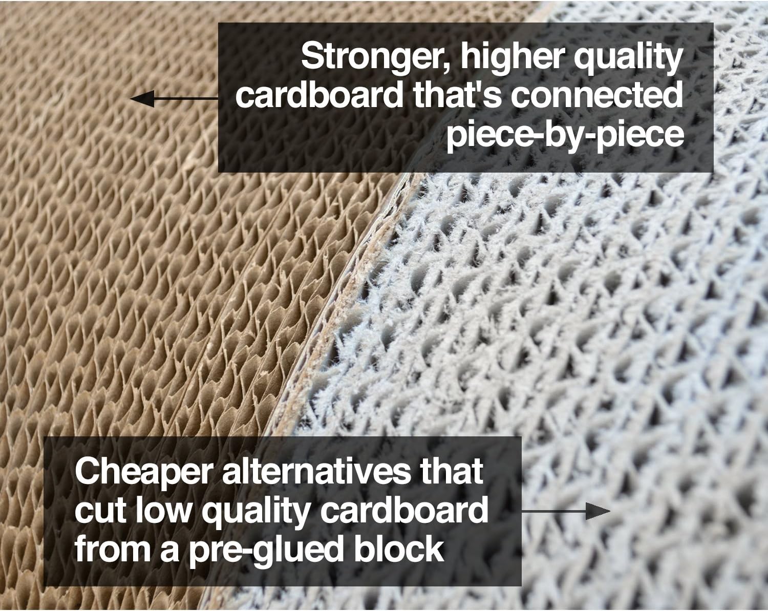PetFusion Ultimate Cat Scratch Lounge, Cat Scratchers for Indoor Cats, Reversible & Durable, Made from Recycled Corrugated Cardboard, Walnut Brown