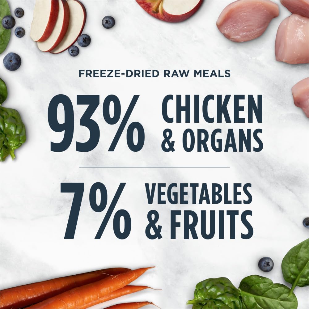 Instinct Freeze Dried Raw Meals, Natural Dry Cat Food, Grain Free – Cage Free Chicken, 9.5 oz. Bag