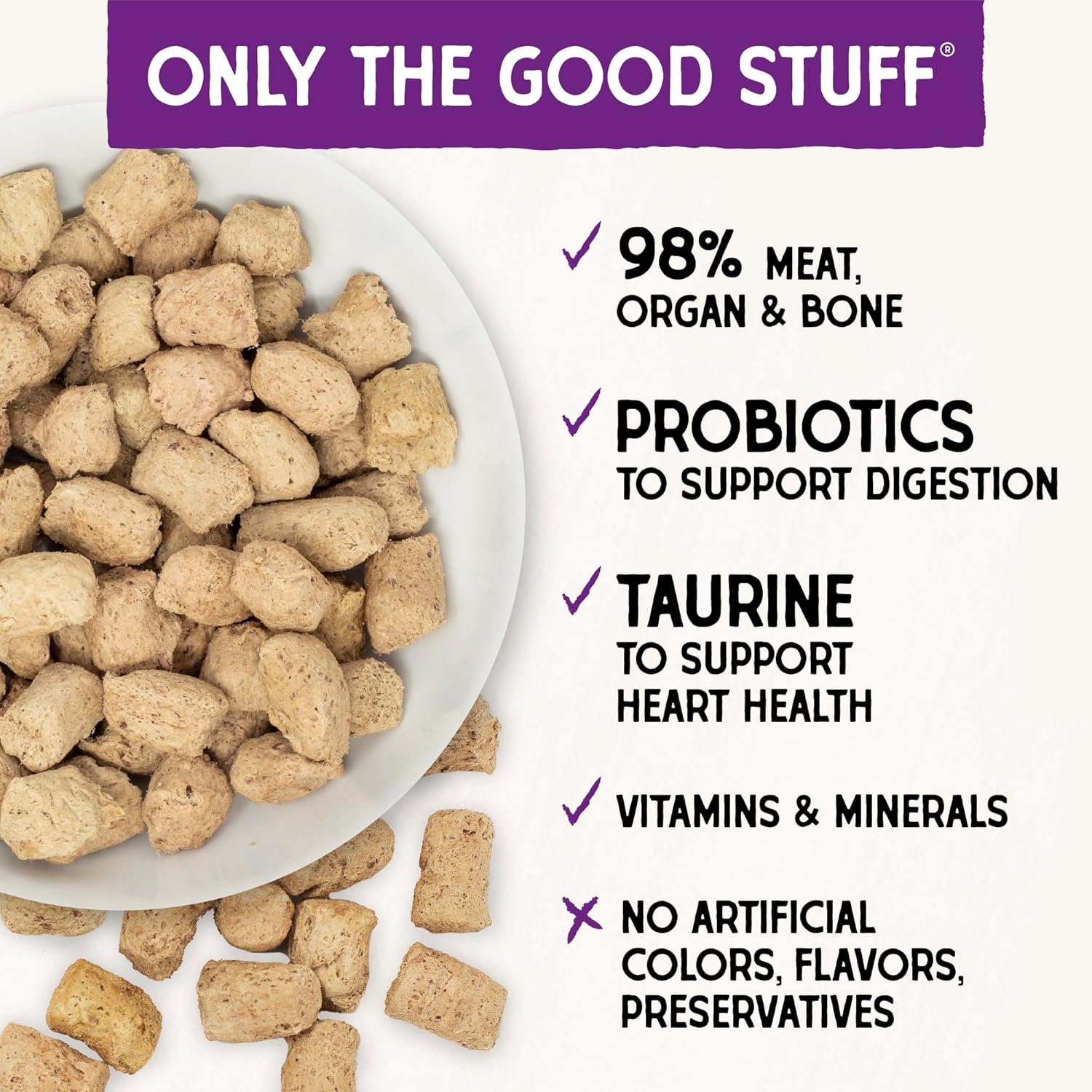 Stella & Chewy’s Freeze-Dried Raw Cat Dinner Morsels – Grain Free, Protein Rich Cat & Kitten Food – Chick Chick Chicken Recipe – 3.5 oz Bag