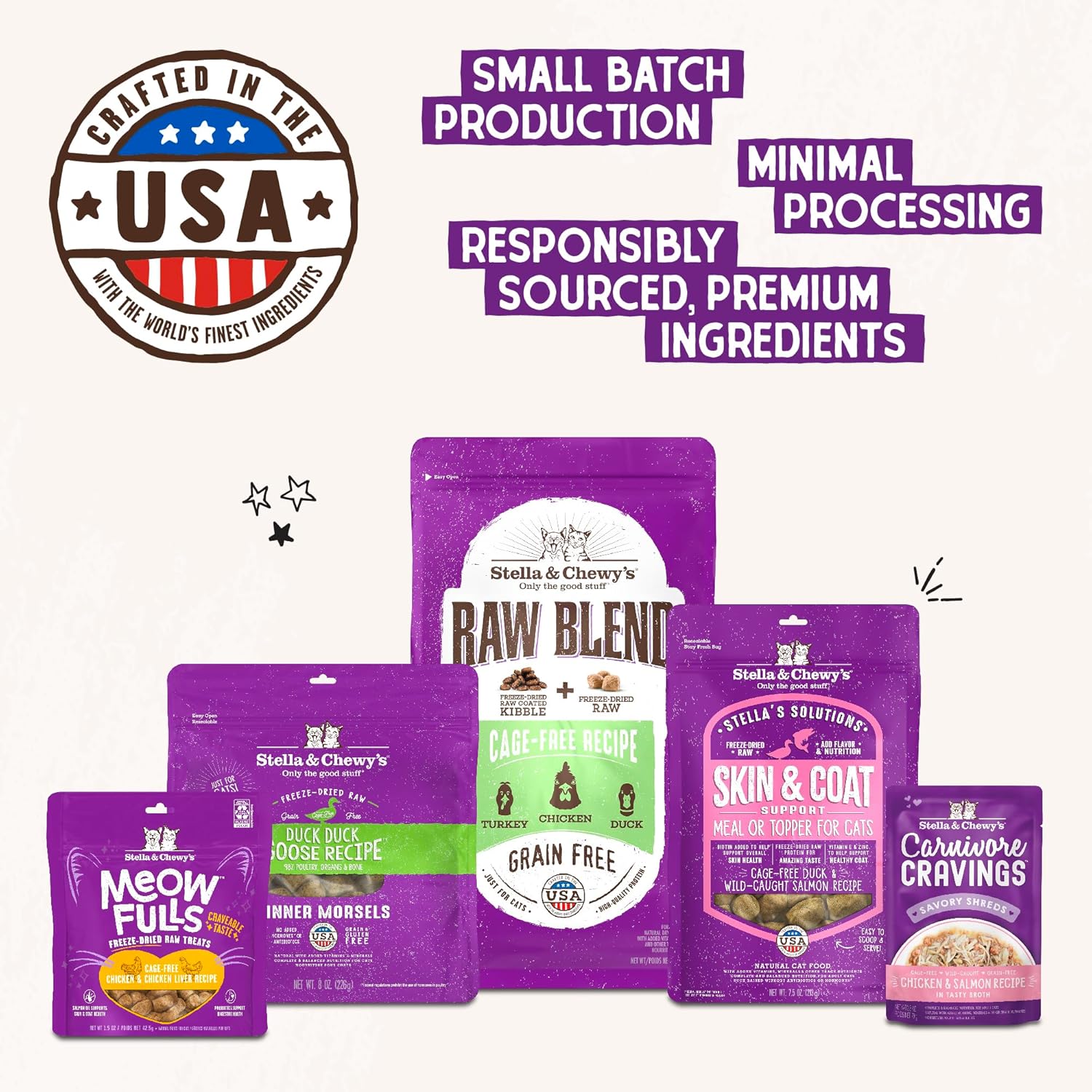 Stella & Chewy’s Freeze-Dried Raw Cat Dinner Morsels – Grain Free, Protein Rich Cat & Kitten Food – Chick Chick Chicken Recipe – 3.5 oz Bag