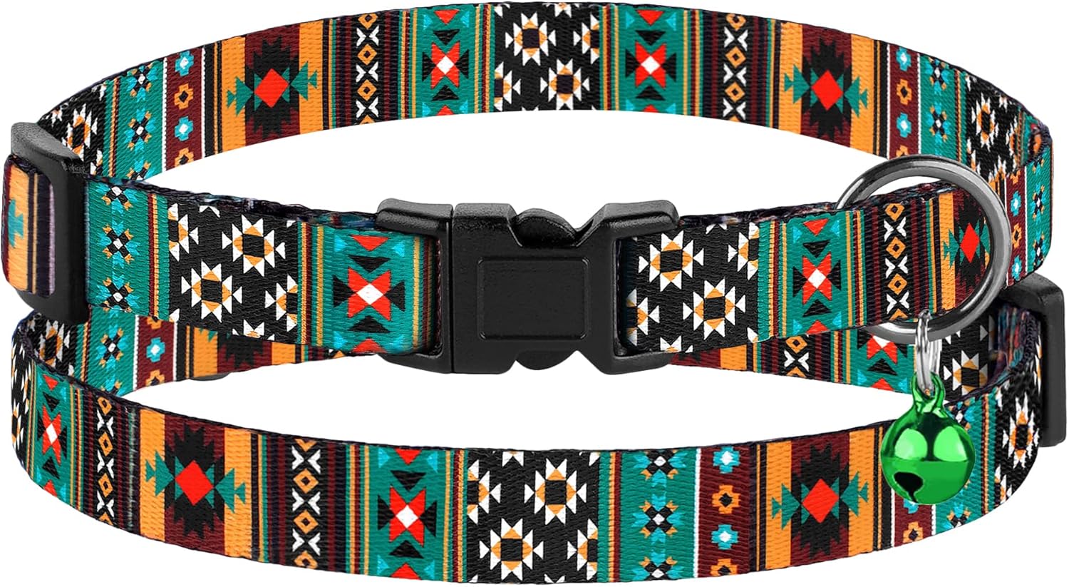 Cat Collar Breakaway 2PCS Adjustable Pattern Tribal Aztec Southwest Safety Pet Collars for Cats Kitten (Aztec + Tribal)