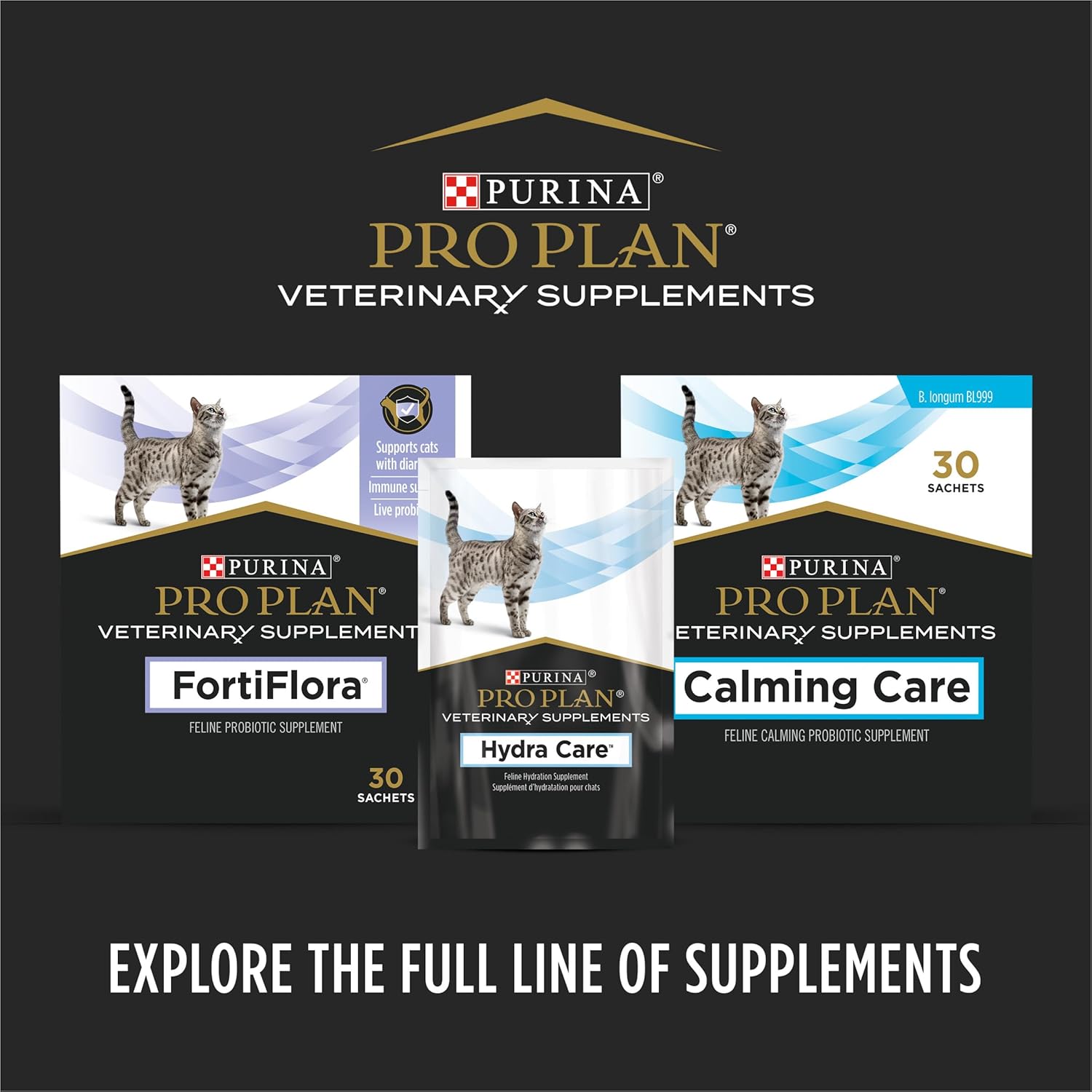Purina Pro Plan Veterinary Supplements FortiFlora Cat Probiotic Supplement for Cats with Diarrhea – 30 ct. Box