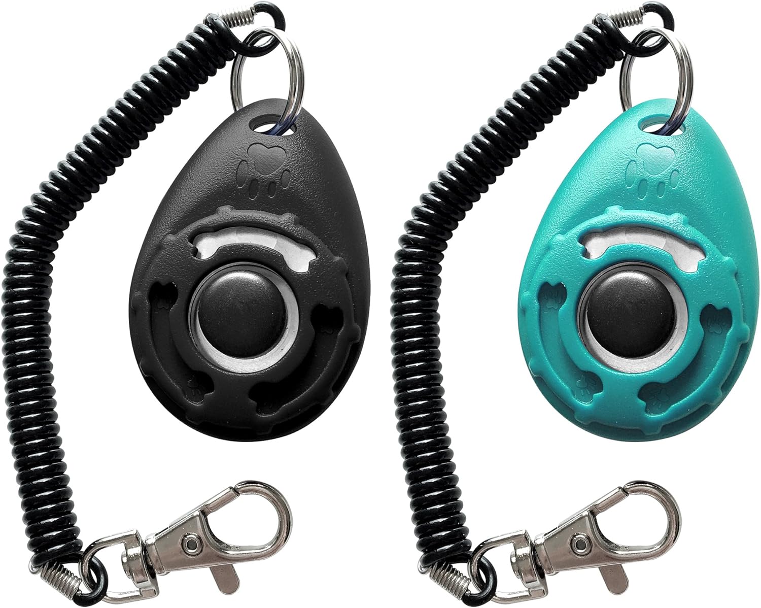 Pet Training Clicker with Wrist Strap – Dog Training Clickers (New Black + Blue)