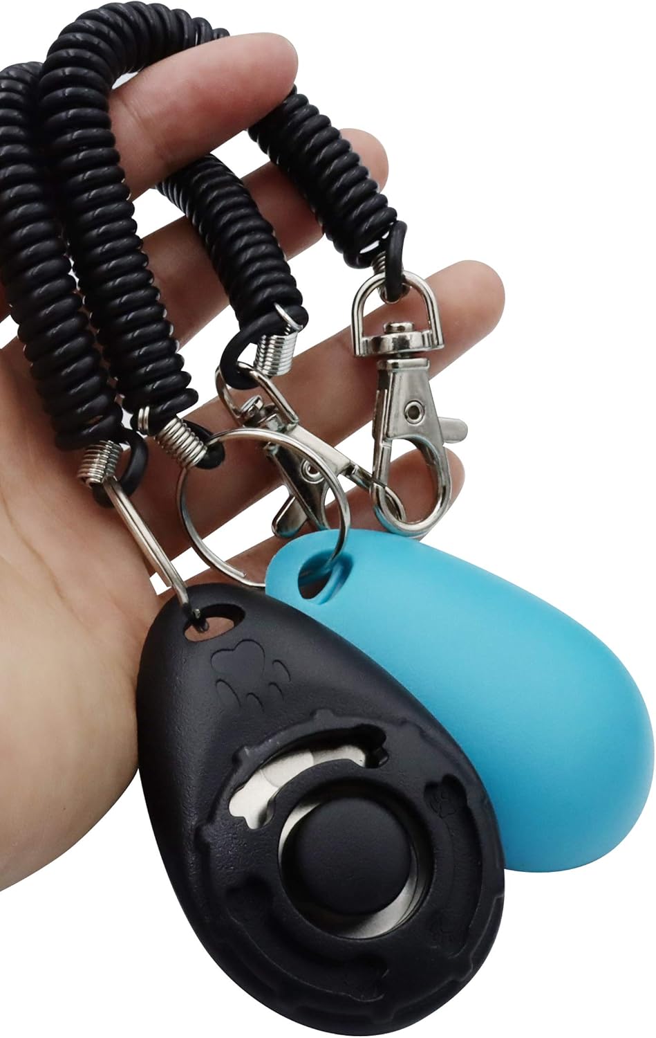 Pet Training Clicker with Wrist Strap – Dog Training Clickers (New Black + Blue)
