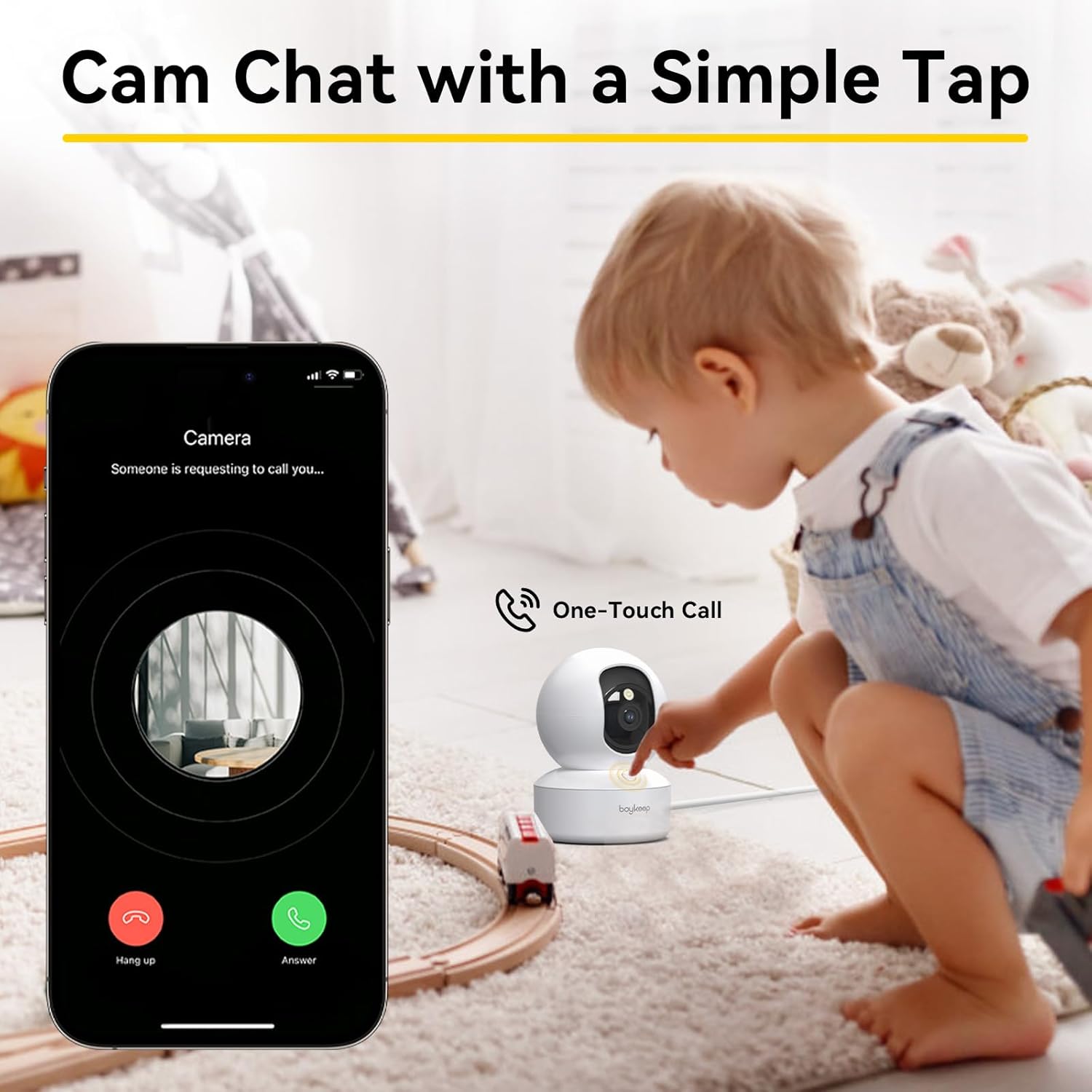 2K Pet Camera, Indoor Security Camera, 5G/2.4GHz WiFi Cameras for Baby Dog Camera with Phone App, 360° Pan & Tilt, 2-Way Audio, Color Night Vision, New Version w/ 12s Free Cloud Storage
