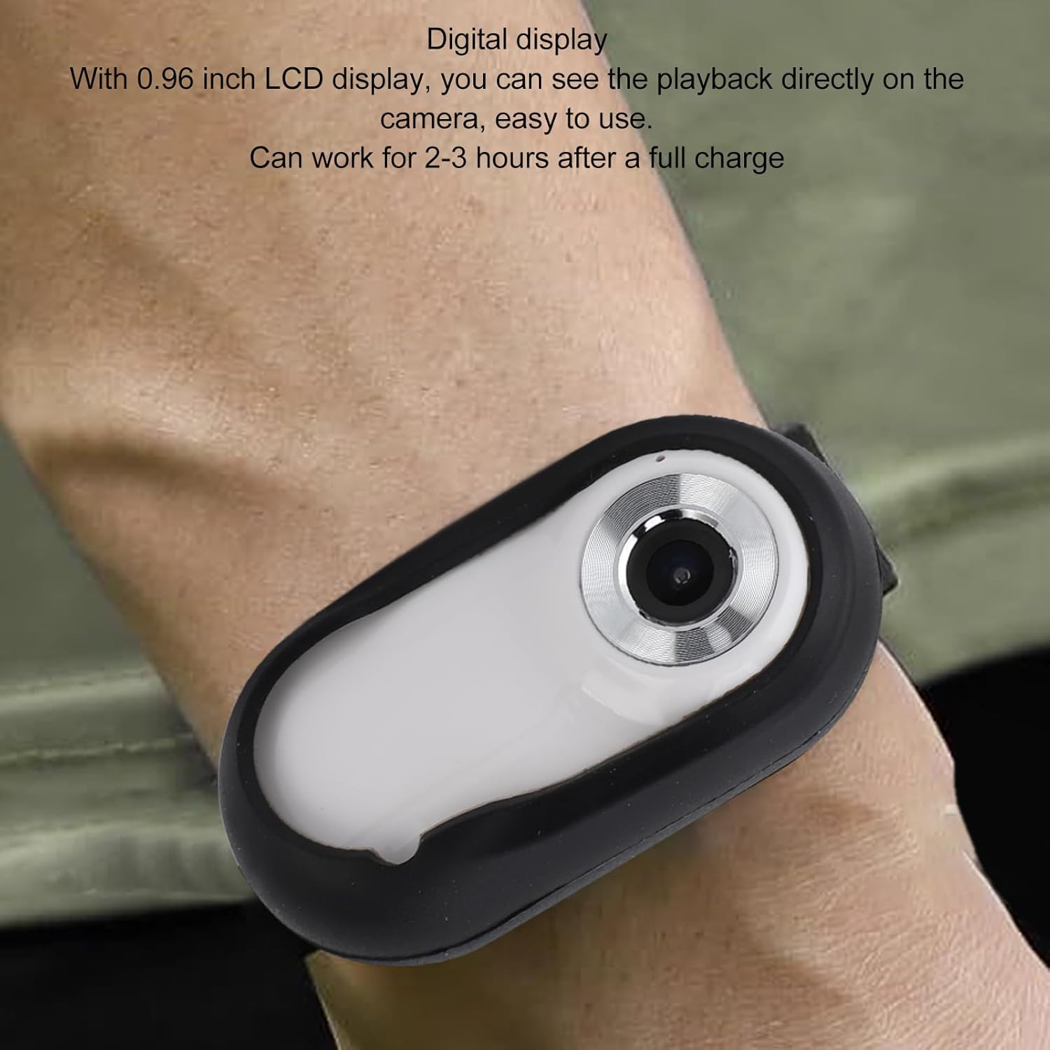 Pet Collar Camera, HD 1080P Cat Collar Camera, 170° Wide Angle, 0.96 inch LCD Display, Small Video Record Action Camera Body Cam for Pet Tracker Monitor, Support SD Card