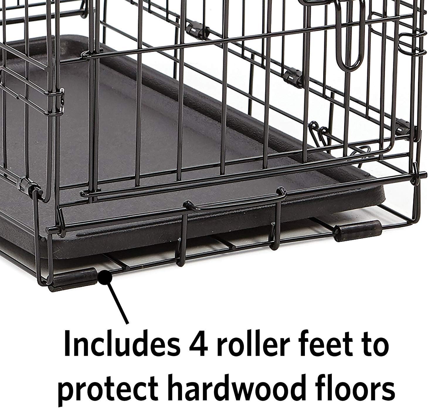 MidWest Homes for Pets Newly Enhanced Double Door iCrate Dog Crate, Includes Leak-Proof Pan, Floor Protecting Feet, Divider Panel & New Patented Features