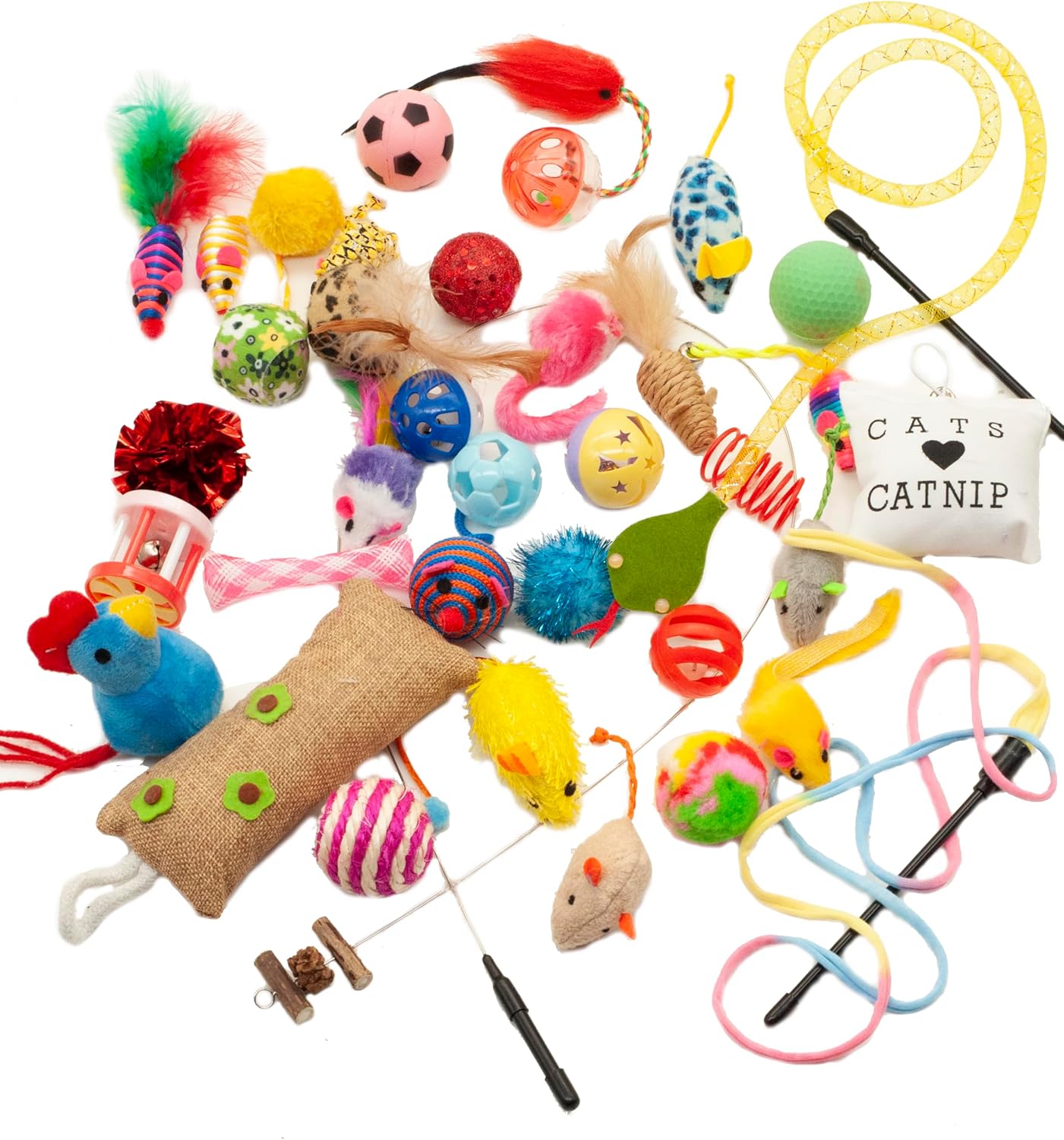 Fashion’s Talk Cat Toys Variety Pack for Kitty 20 Pieces