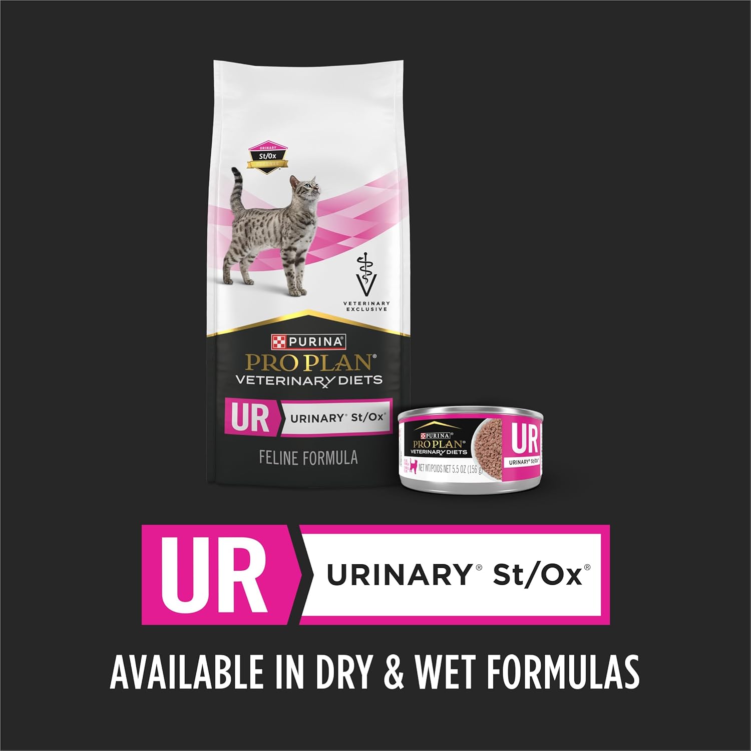 Purina Pro Plan Veterinary Diets UR Urinary St/Ox Feline Formula Dry Cat Food – 6 lb. Bag