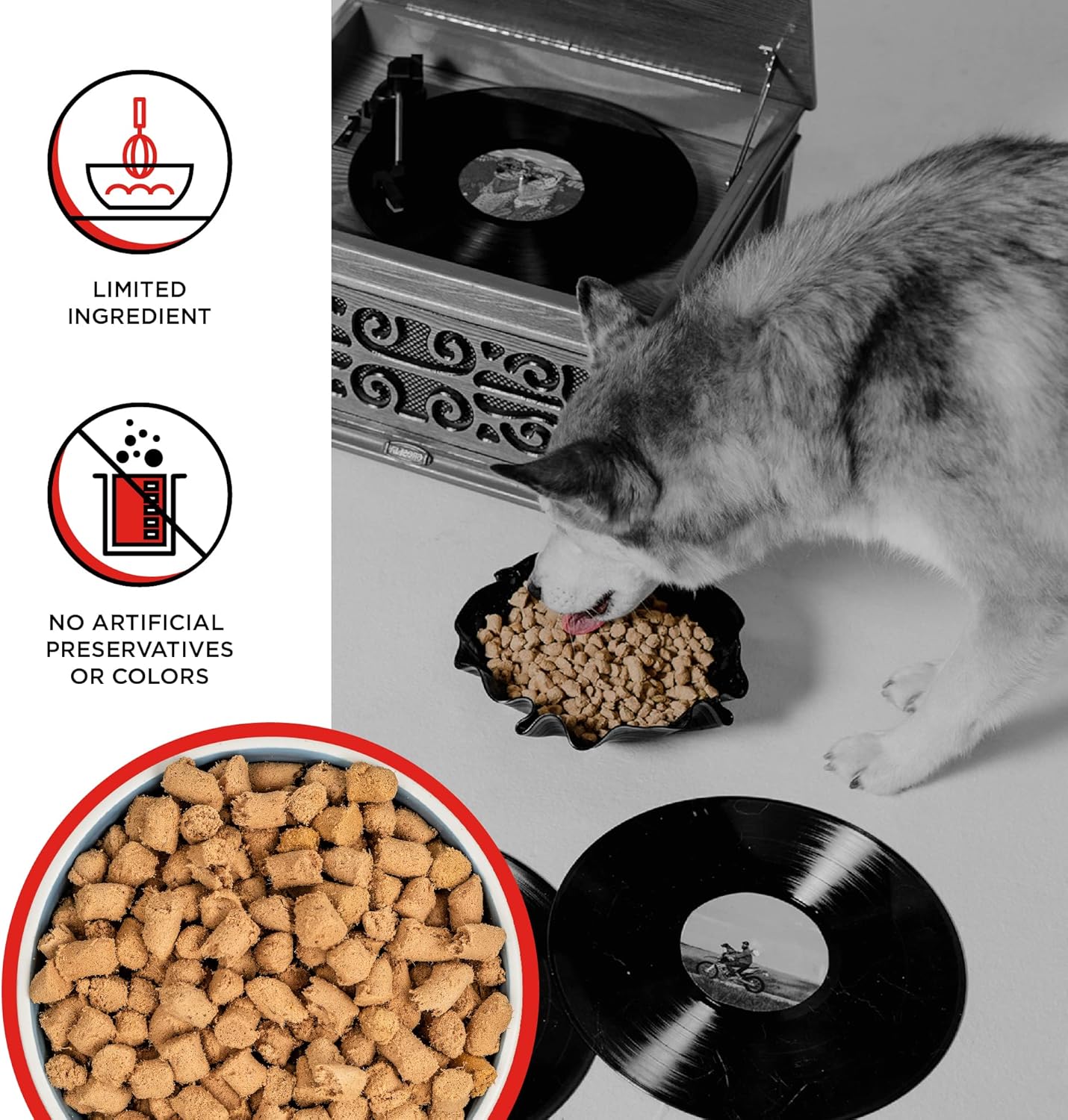 BIXBI Rawbble Freeze Dried Dog Food, Beef Recipe, 12 oz – 98% Meat and Organs, No Fillers – Pantry-Friendly Raw Dog Food for Meal, Treat or Food Topper – USA Made in Small Batches