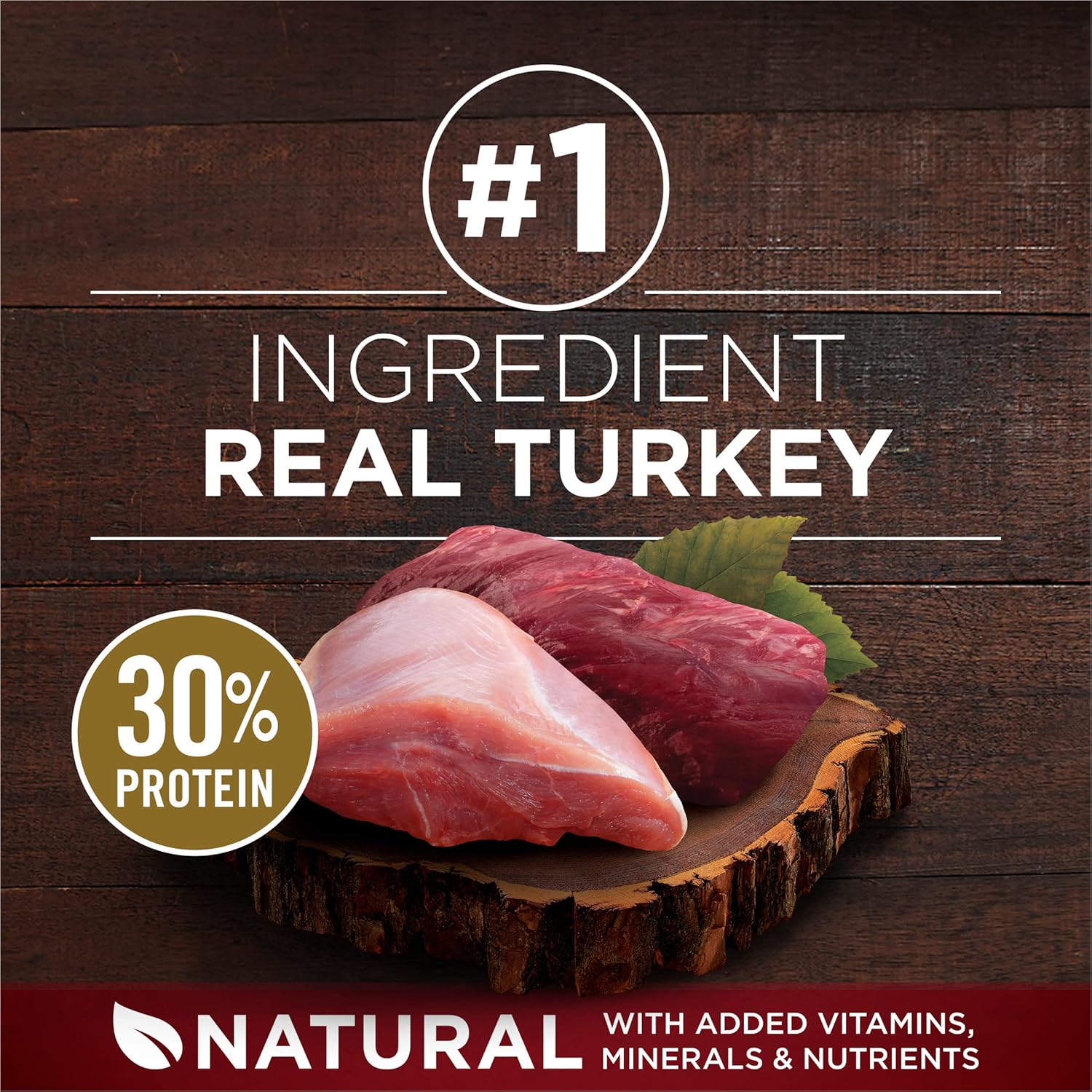 Purina ONE True Instinct With A Blend Of Real Turkey and Venison Dry Dog Food – 15 lb. Bag