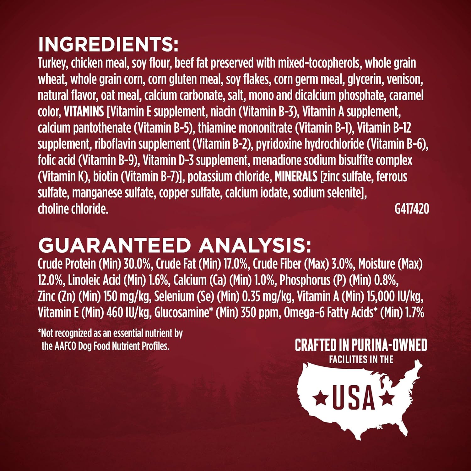 Purina ONE True Instinct With A Blend Of Real Turkey and Venison Dry Dog Food – 15 lb. Bag