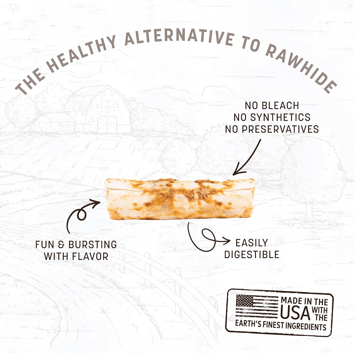 Earth Animal No Hide Small Long Lasting Dog Chew Rolls, Chicken, 2 Count Pack of 3