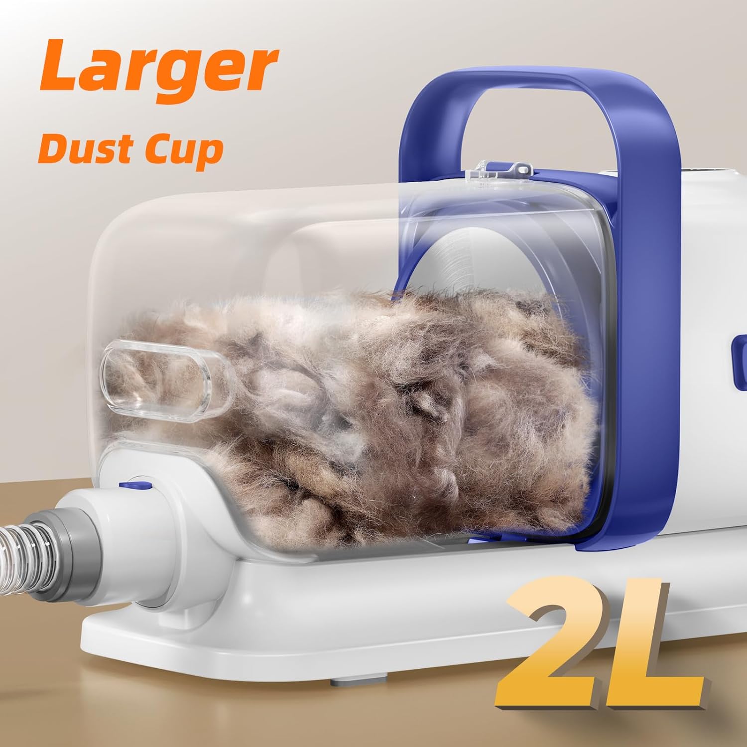 Dog Grooming Kit with Pet Grooming Vacuum, Dog Clipper, Pet Grooming Shedding Brush, Cleaning Tool in 1, Low Noise Dog Vacuum for Dogs Cats