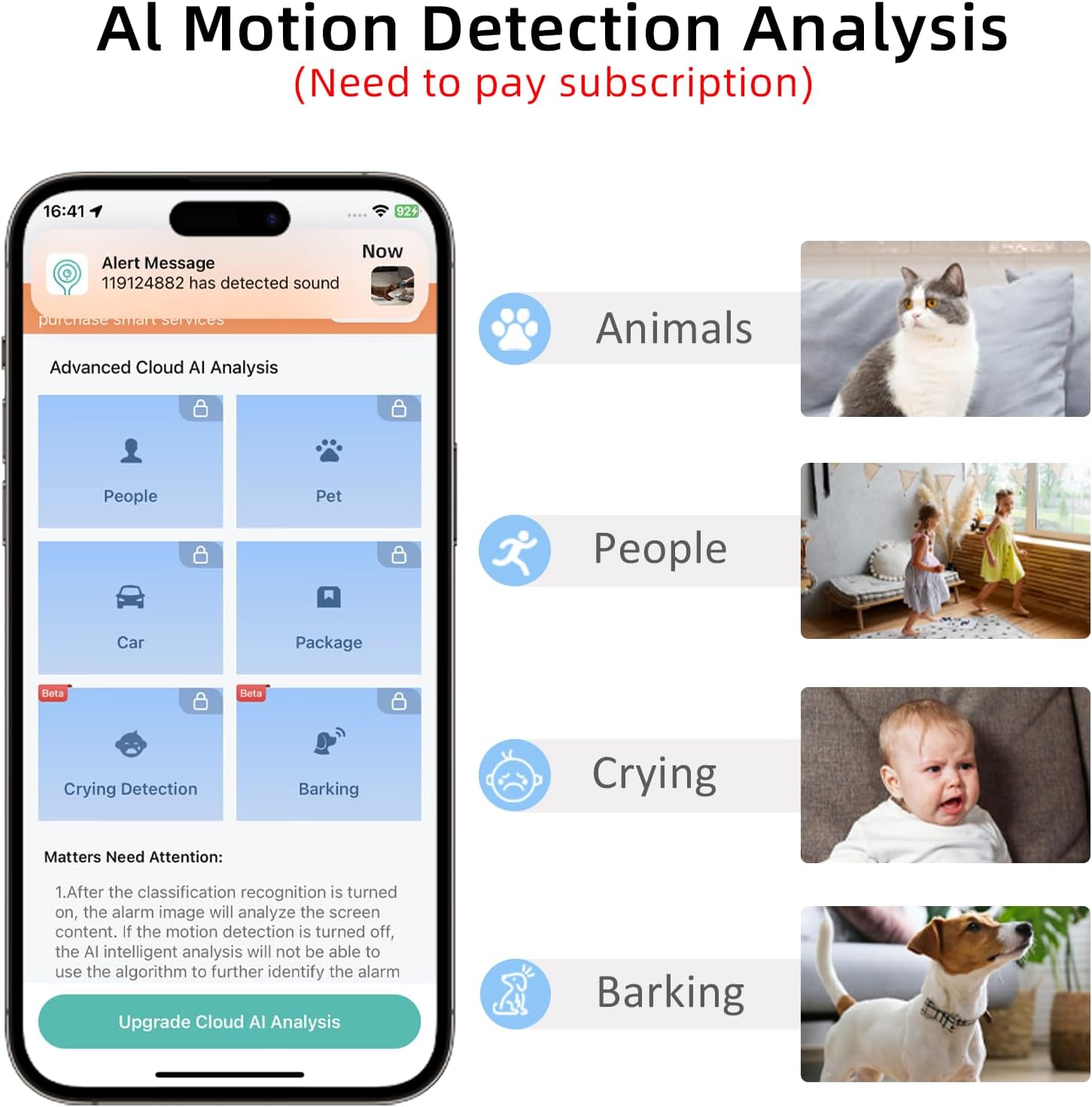 Rraycom 2.4G/5G Security Camera Indoor for Baby Monitor,2K Cameras for Home Security,360°Pan & Tilt, Dog/Pet Camera, Smart Motion Tracking& Sound Detection, 2-Way Audio, Night Vision,Works w/Alexa