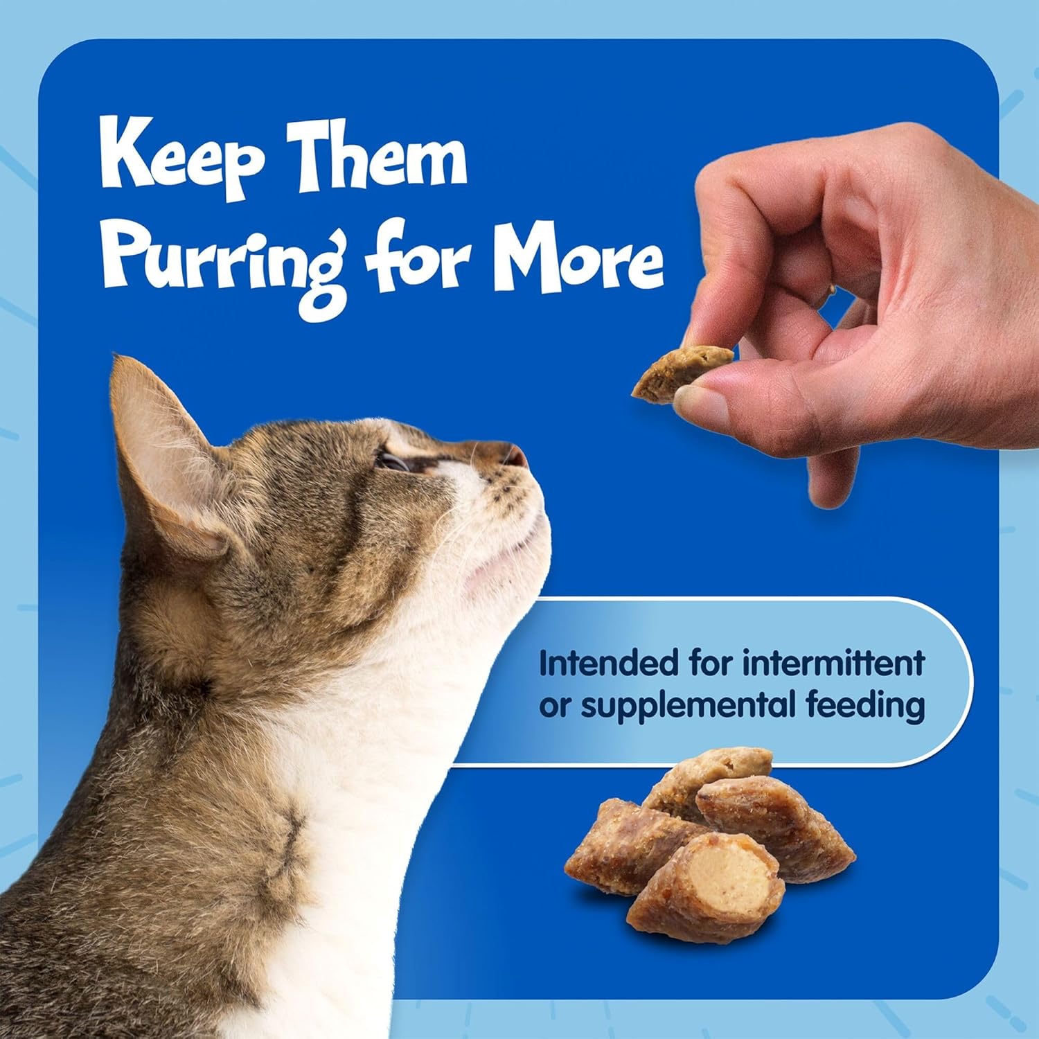 Blue Buffalo Bursts Crunchy & Creamy Cat Treats, Great for Training, Paw-Lickin’ Chicken, 12-oz. Tub