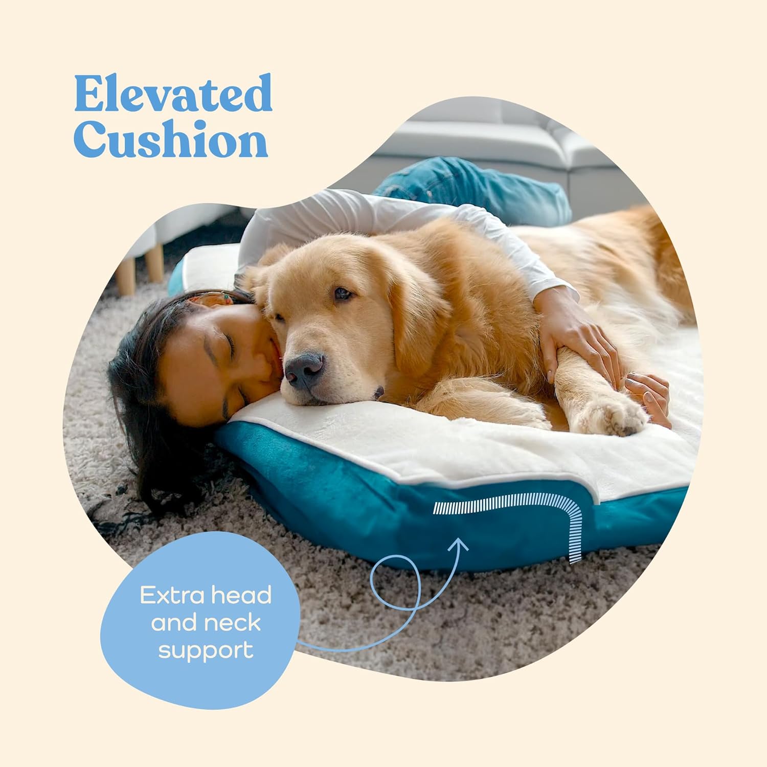 Orthopedic Sofa Dog Bed – Ultra Comfortable Dog Beds for Medium Dogs – Breathable & Waterproof Pet Bed- Egg Foam Sofa Bed with Extra Head and Neck Support – Removable Washable Cover & Nonslip Bottom.