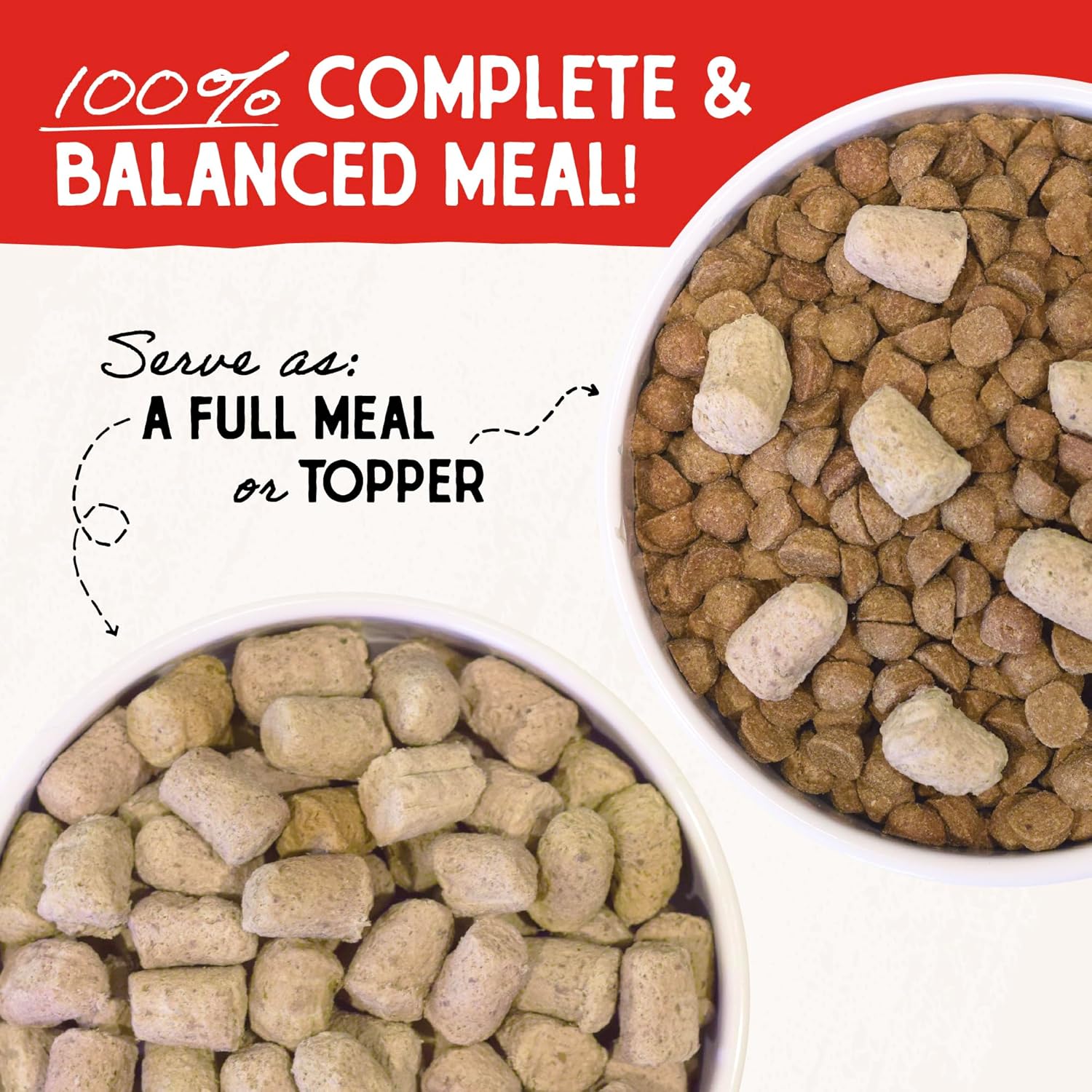 Stella & Chewy’s Freeze Dried Raw Super Beef Meal Mixer – Dog Food Topper for Small & Large Breeds – Grain Free, Protein Rich Recipe – 8 oz Bag