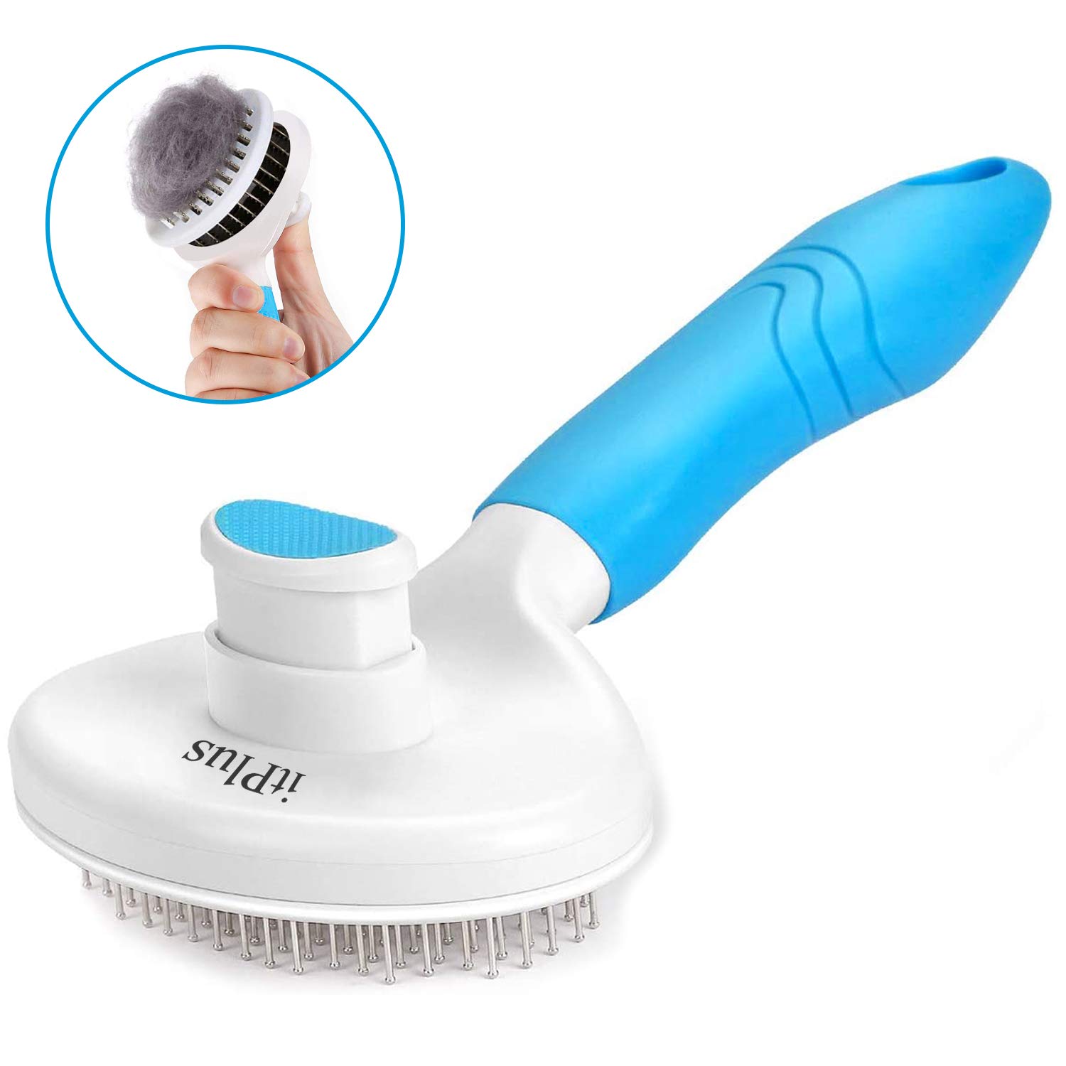 Cat Self Cleaning Slicker Brush, Pets Skin Friendly Grooming Brushes for Shedding Dogs Cats Hair Easy to Remove Loose Undercoat with Long or Short Hairs Pet Massage Tool All Hair Type – UPGRADED