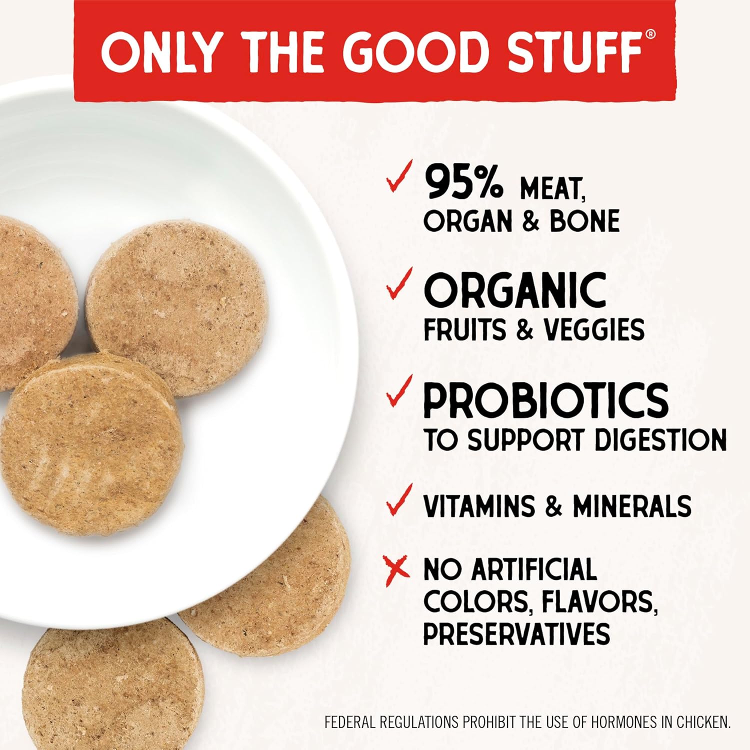 Stella & Chewy’s Freeze Dried Raw Dinner Patties – Grain Free Dog Food, Protein Rich Chewy’s Chicken Recipe – 14 oz Bag