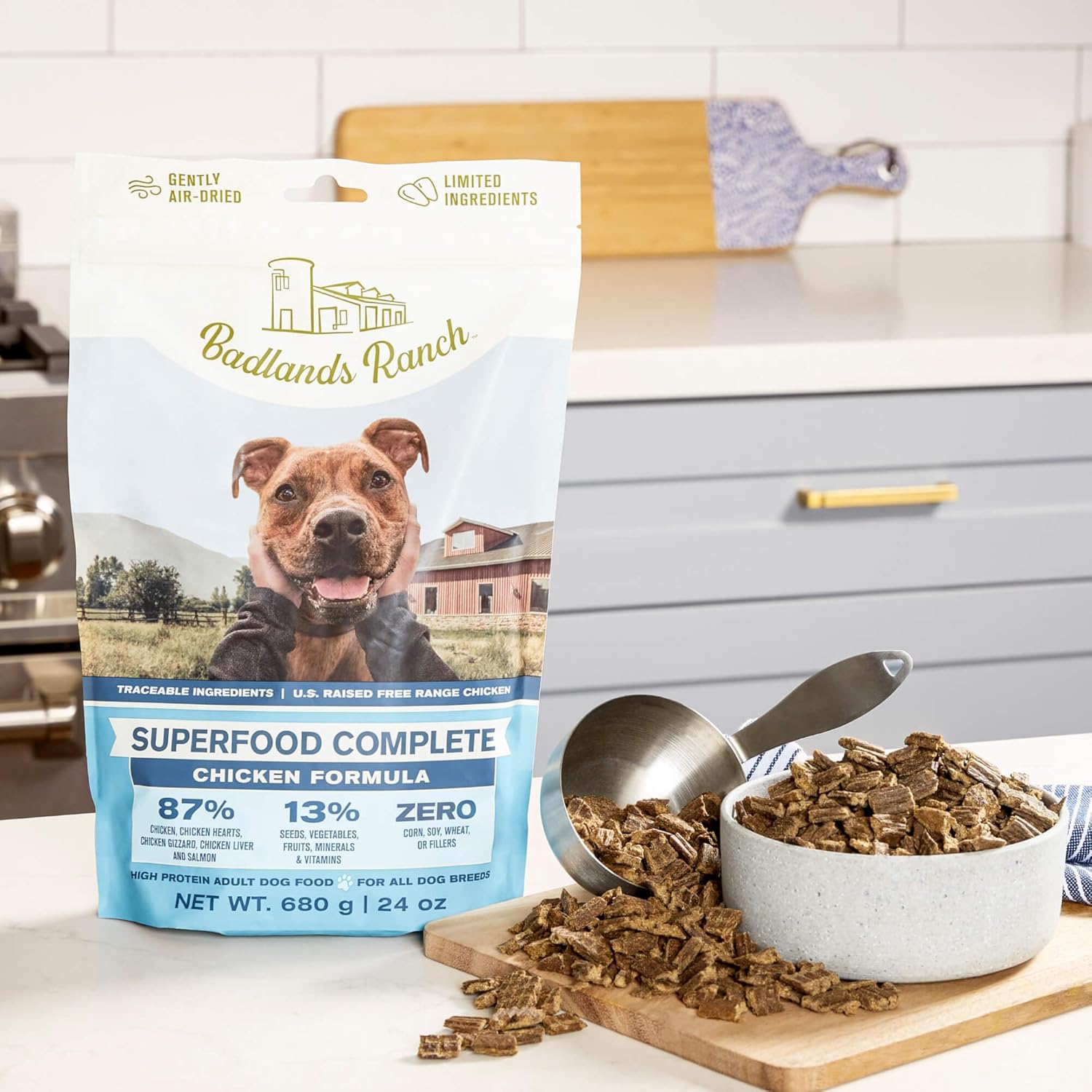 Superfood Complete, Air-Dried Adult Dog Food – High Protein, Zero Fillers, Superfood Nutrition by Katherine Heigl (24 oz., Premium Chicken)