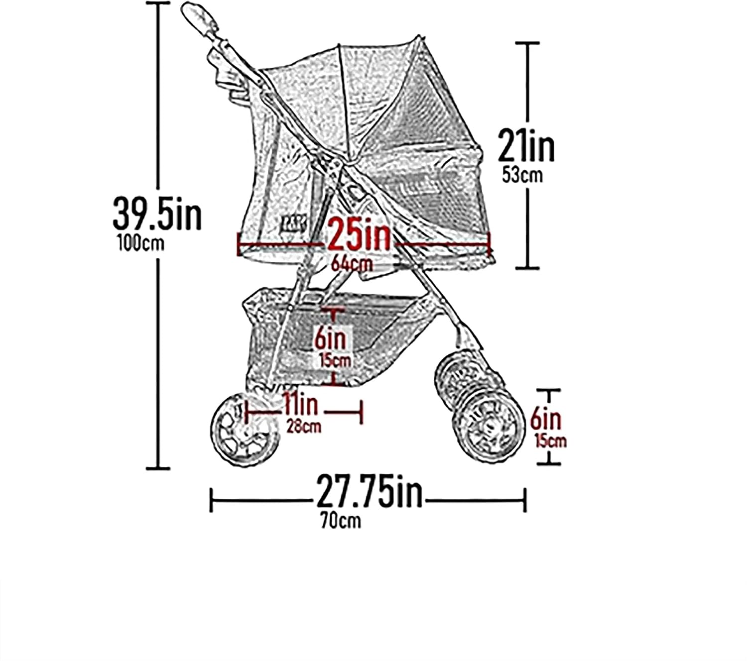 Pet Gear No-Zip Happy Trails Pet Stroller for Cats/Dogs, Zipperless Entry, Easy Fold with Removable Liner, Safety Tether, Storage Basket + Cup Holder, 3 Colors New Emerald