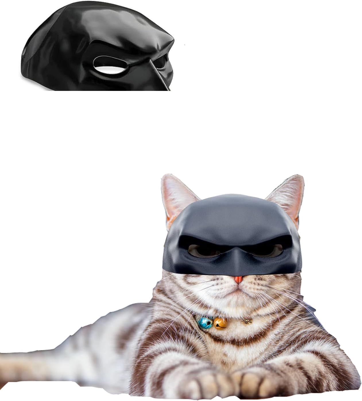 Cat Mask, Cosplay Hat, Cat Halloween Costume Accessory, Fits Most Cats (Medium)